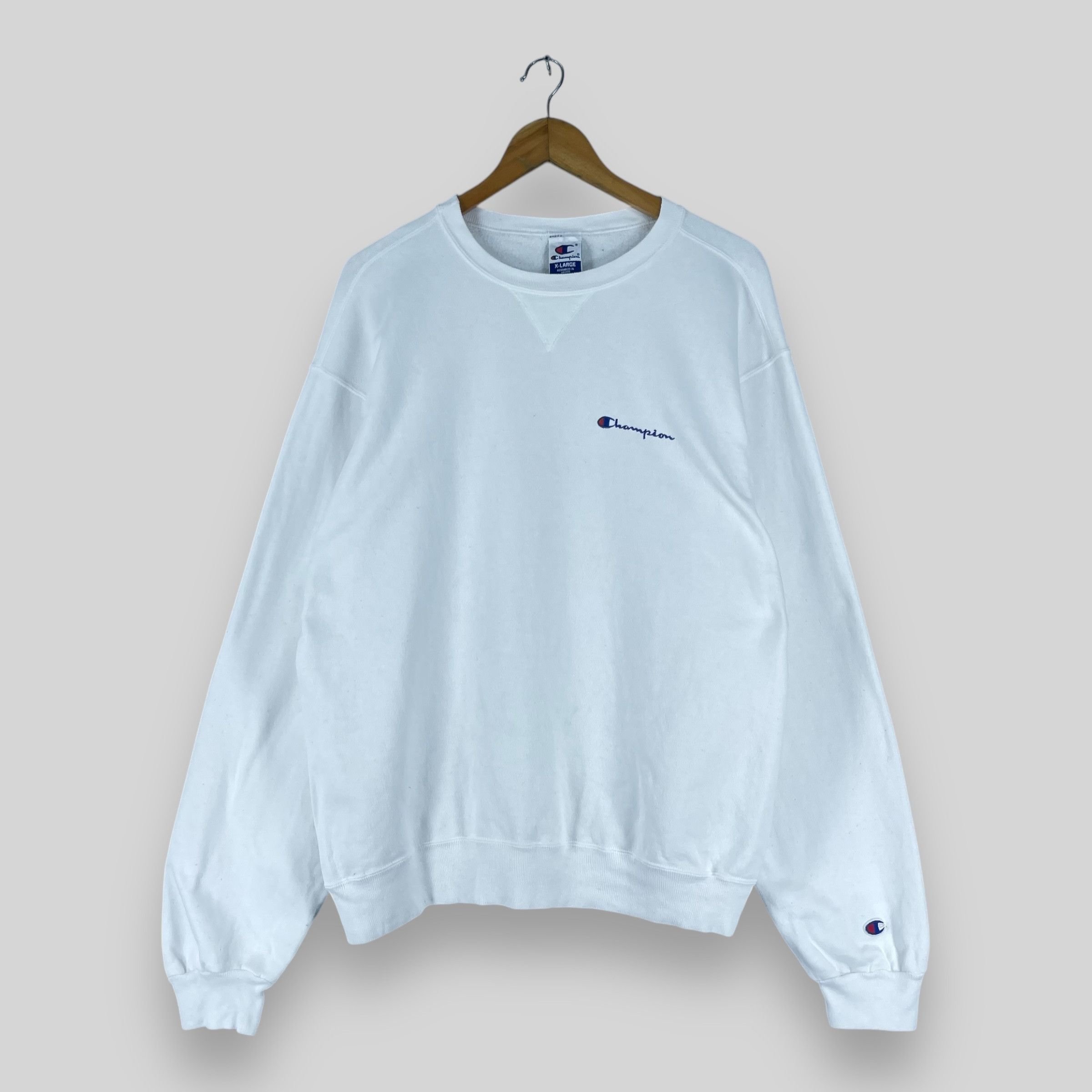 Champion Vintage 90's CHAMPION Script Logo Sweatshirt Size US XL / EU 56 / 4 - 1 Thumbnail