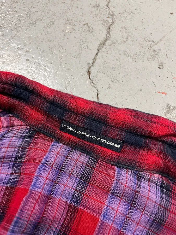 Marithe + Francois Girbaud 2000s Marithé + François Girbaud Red Black Plaid Cotton Shirt Size US M / EU 48-50 / 2 - 9 Thumbnail