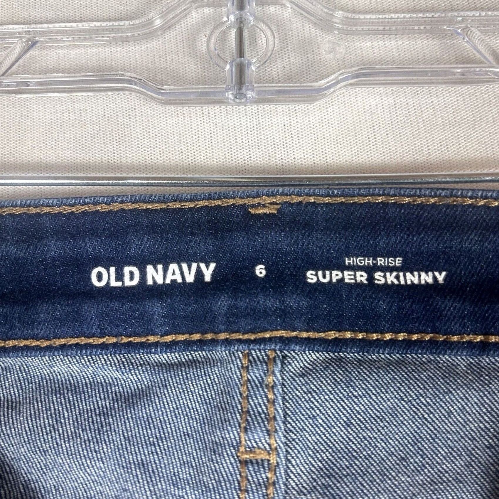 Old Navy Old Navy Jeans Womens Size 6 High Rise Super Skinny Blue Denim 29" Inseam Size 28" / US 6 / IT 42 - 3 Thumbnail
