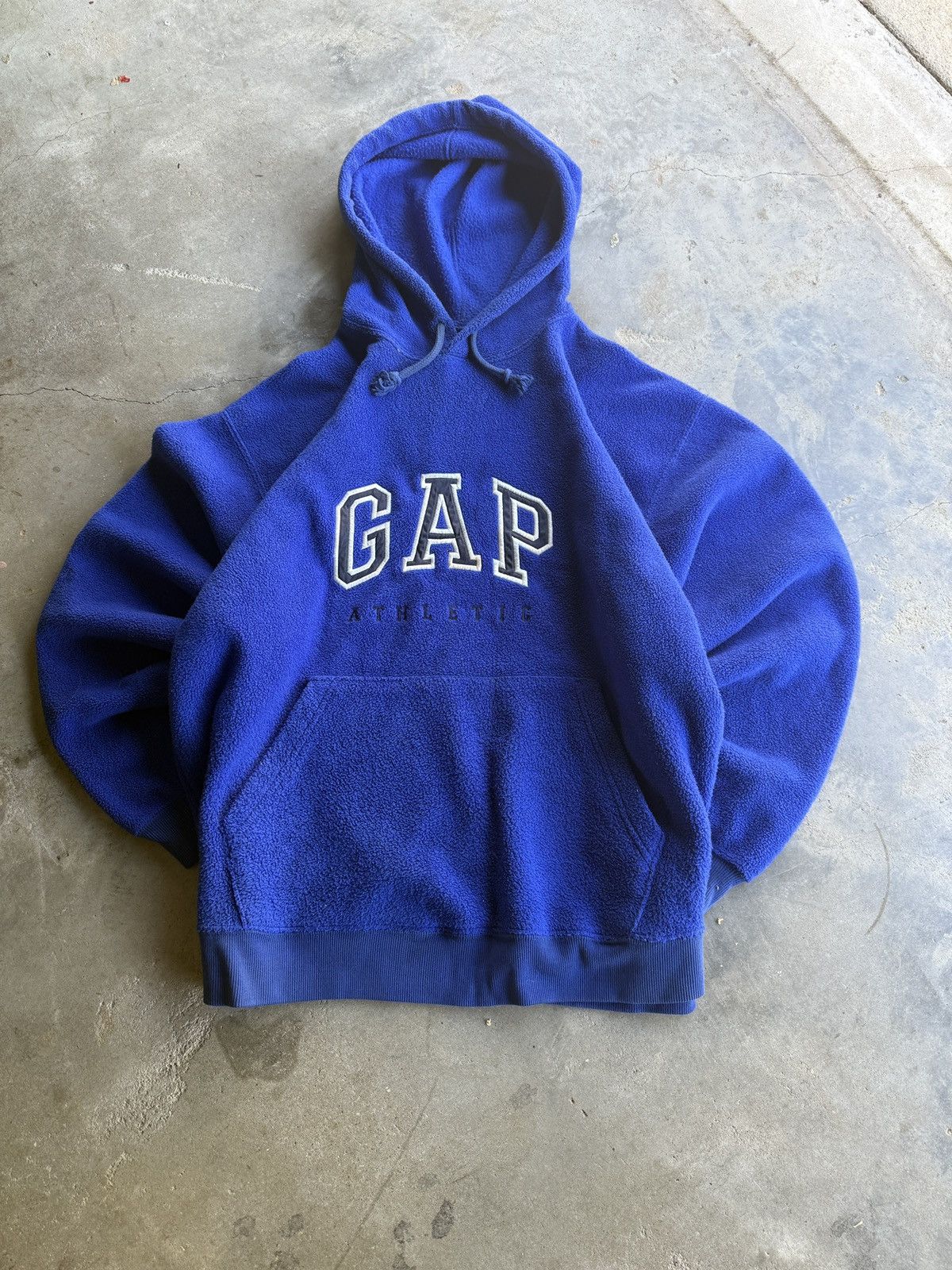 Gap Vintage y2k early 90’s Blue GAP fleece hoodie Size US M / EU 48-50 / 2 - 1 Thumbnail