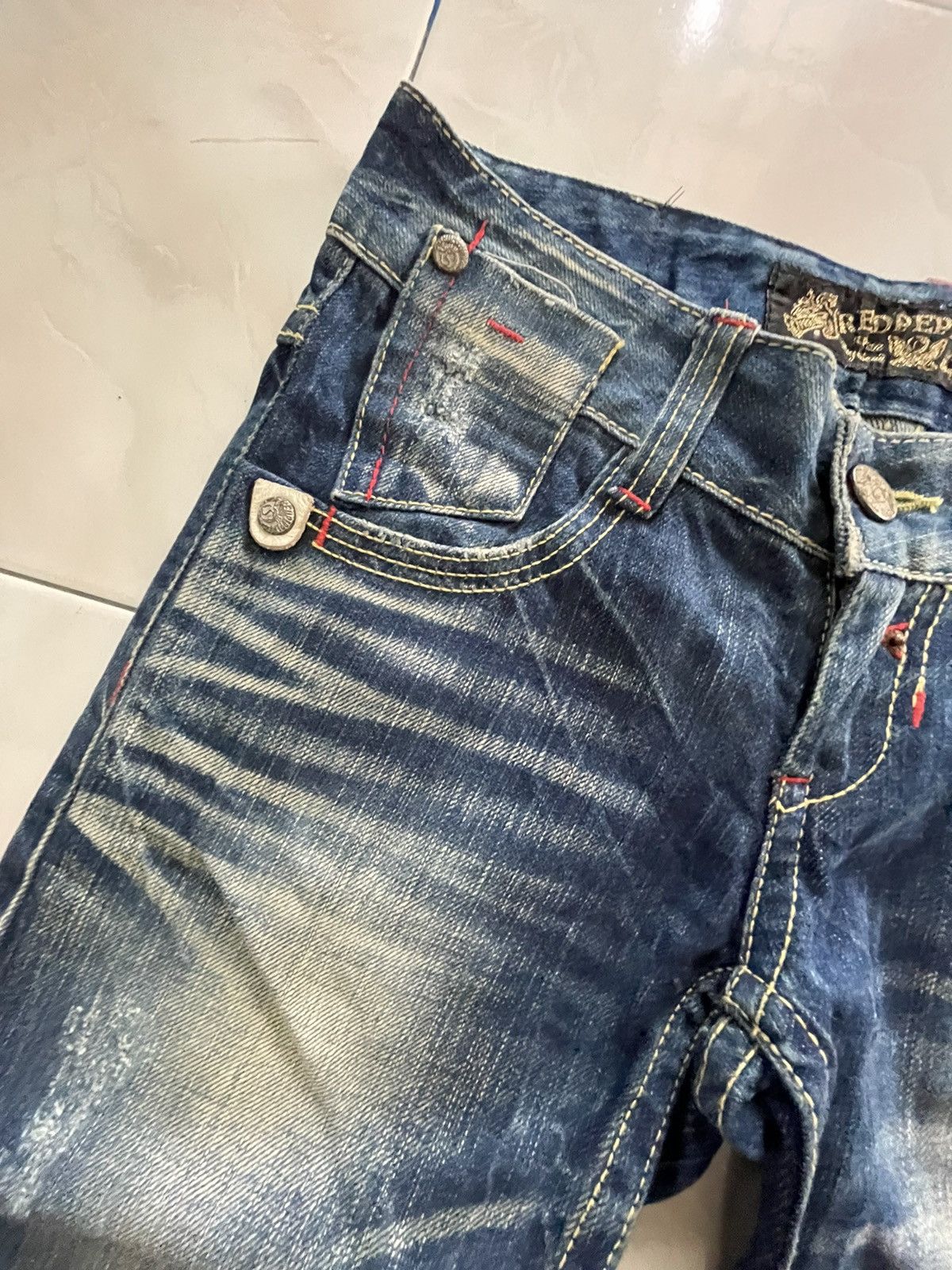 GOSTAR DE FUGA × Hysteric Glamour × Japanese Brand Red Pepper Japan Embellished Embroidered Flare Jeans Size US 29 - 10 Thumbnail