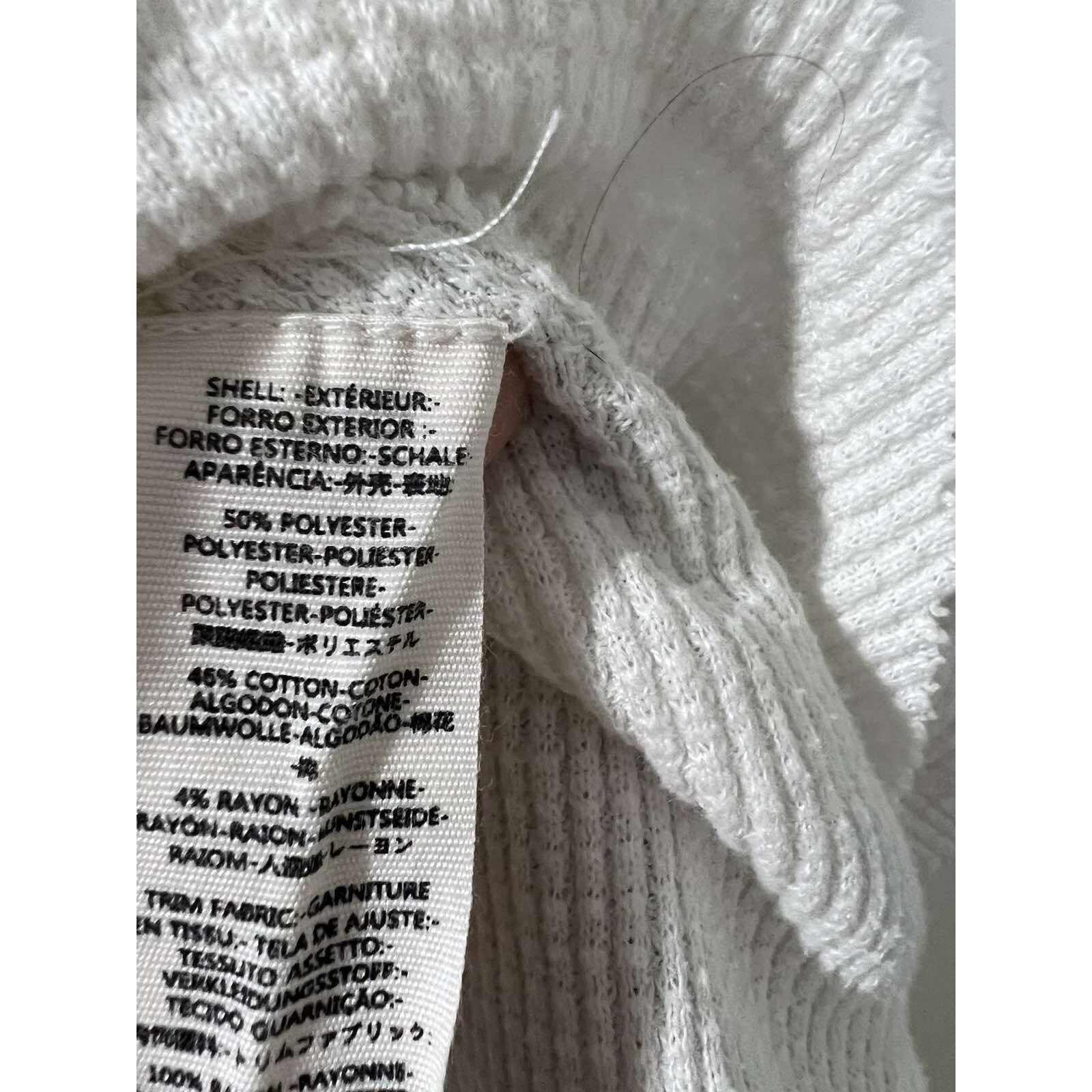 Free People Free People Womens XS Blossom Knit White Oversized A003309 Size XS / US 0-2 / IT 36-38 - 5 Thumbnail