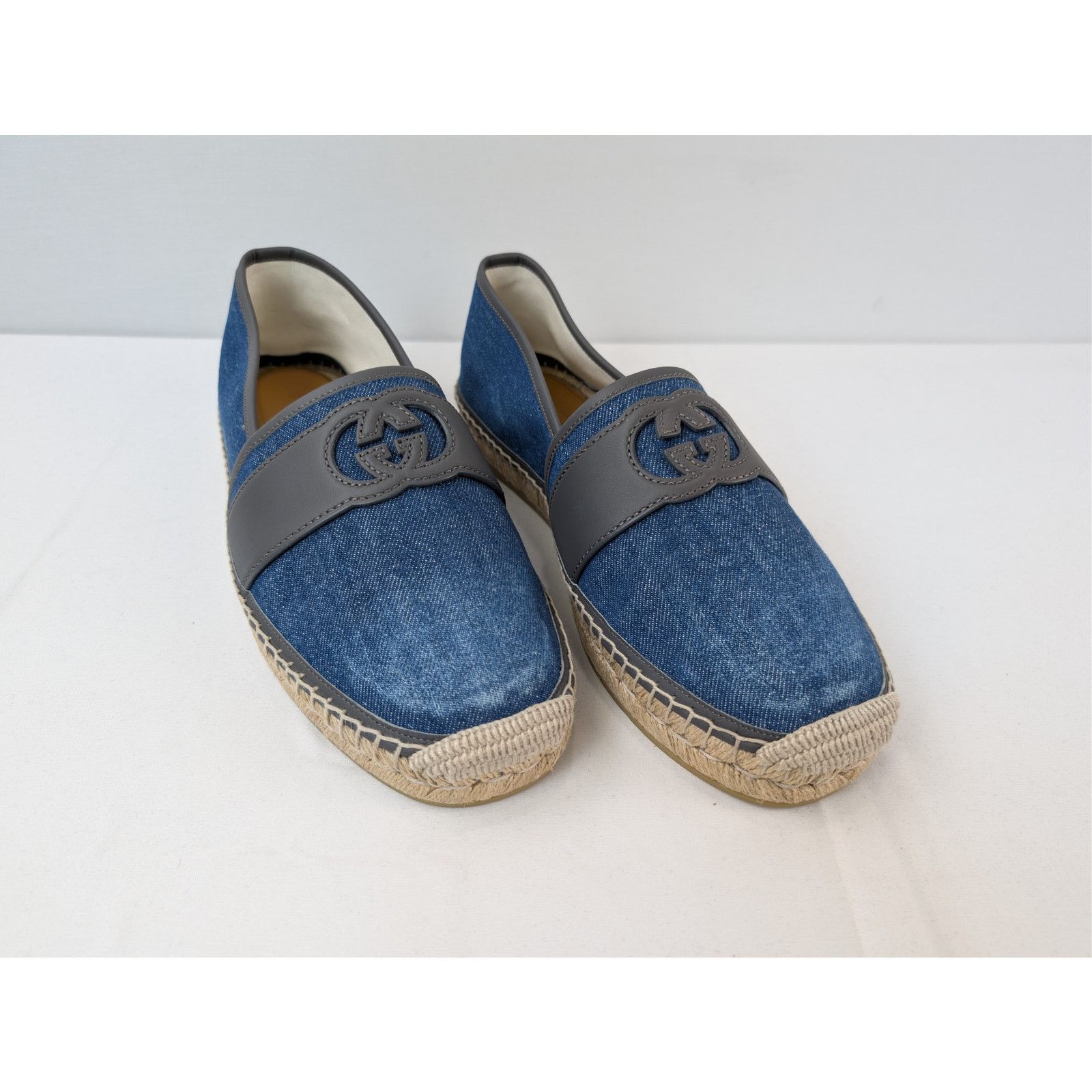 Gucci o1rshd1 espadrilles Tank Denim Softy Loafers Shoe boots Blue Size US 11.5 / EU 44-45 - 6 Thumbnail