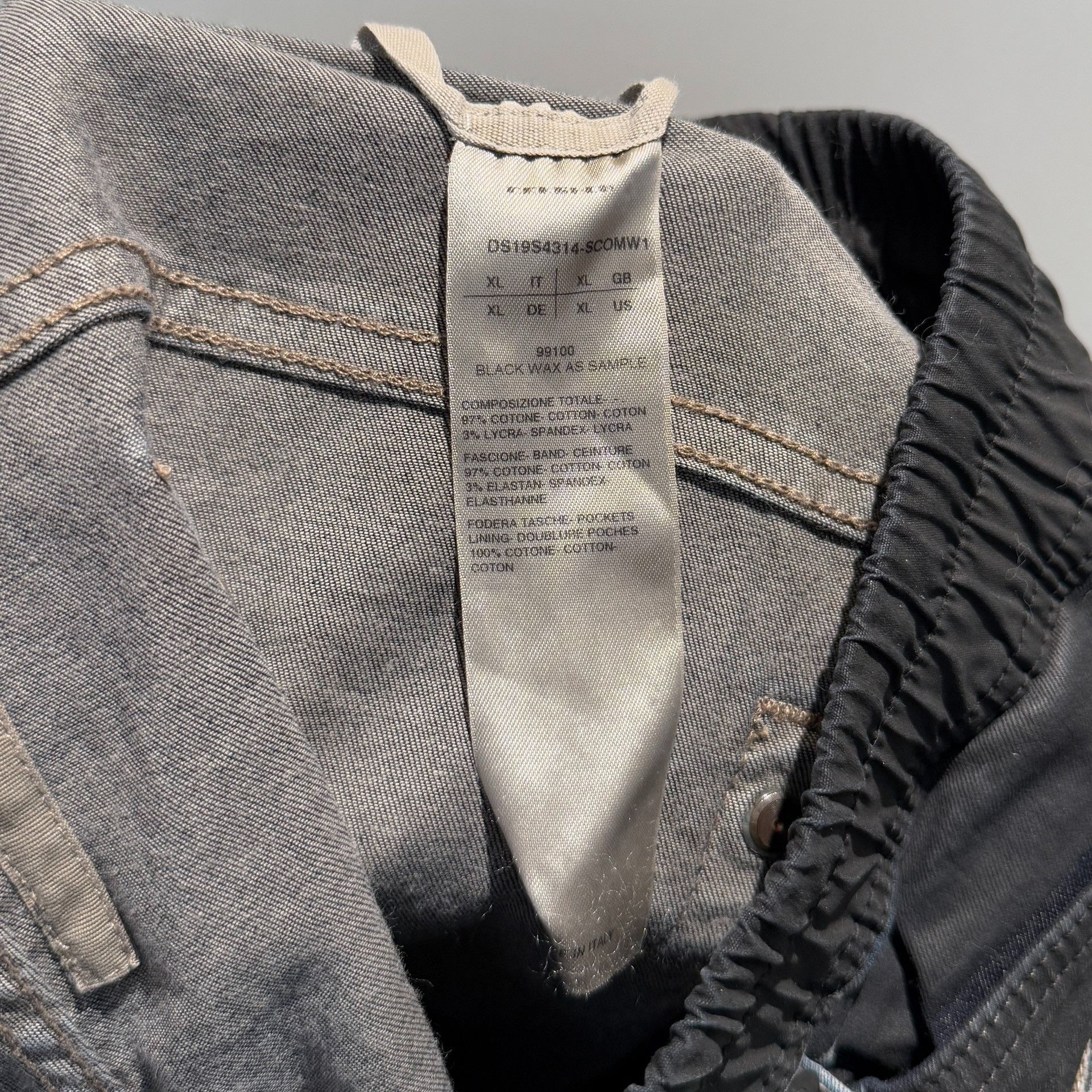 Rick Owens rick owens size xl Wax-brushed denim stitching jeans 2501-N Size US 34 / EU 50 - 7 Thumbnail