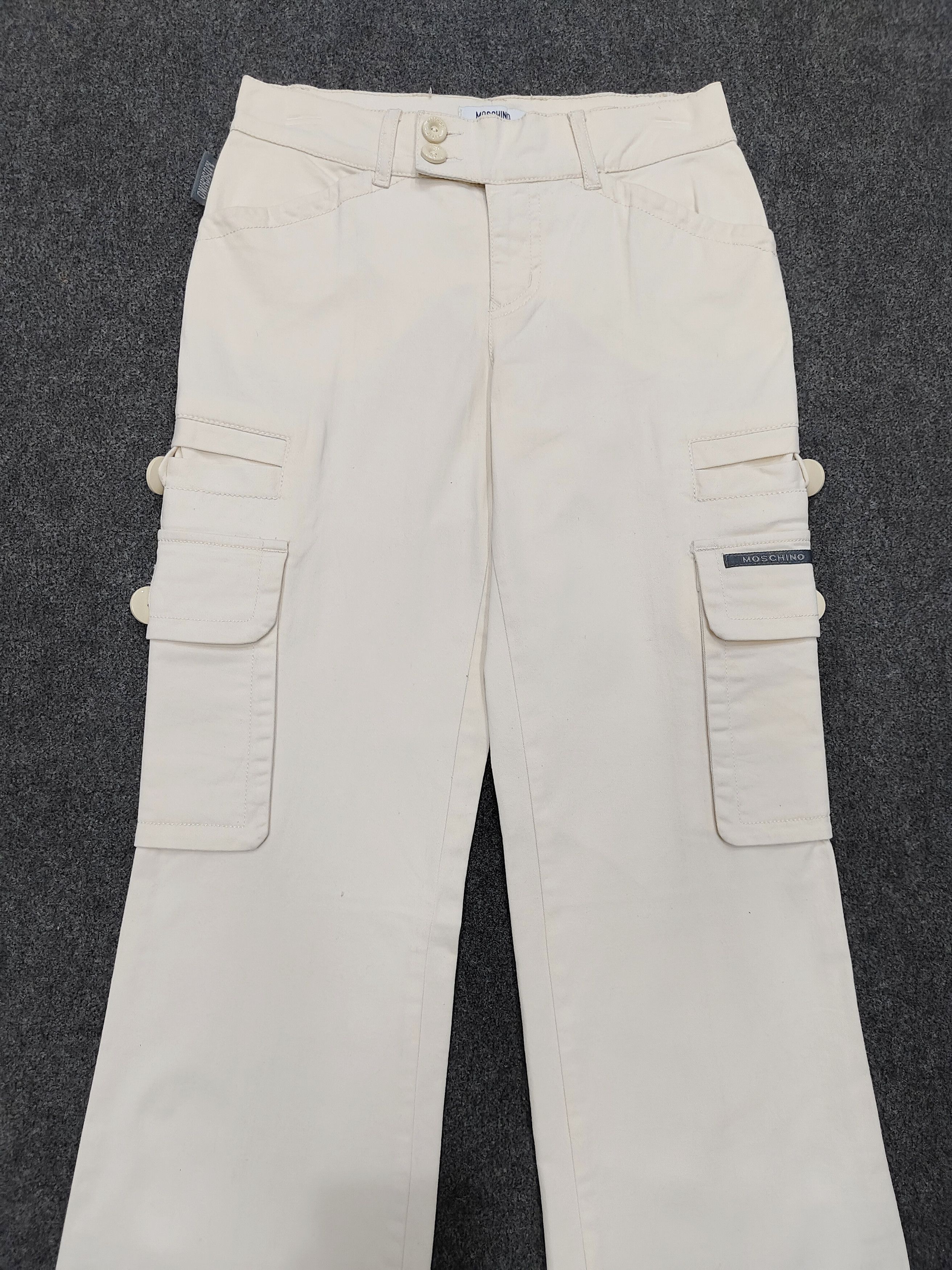Moschino 2000s Moschino- Minimalist Military Multi Pocket Cargo Pants Size 28" / US 6 / IT 42 - 2 Thumbnail