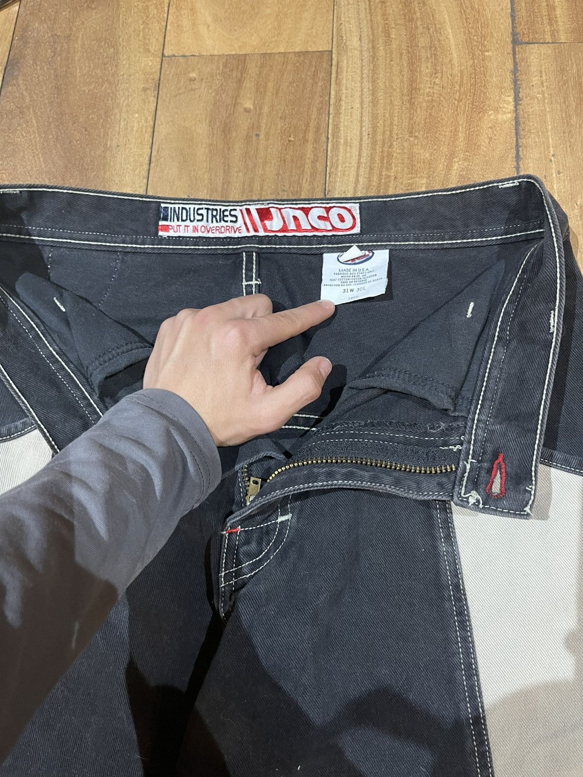 JNCO Vintage JNCO TRED jeans Black-beige 32 Y2K SURFWEAR RARE Size US 32 / EU 48 - 3 Thumbnail