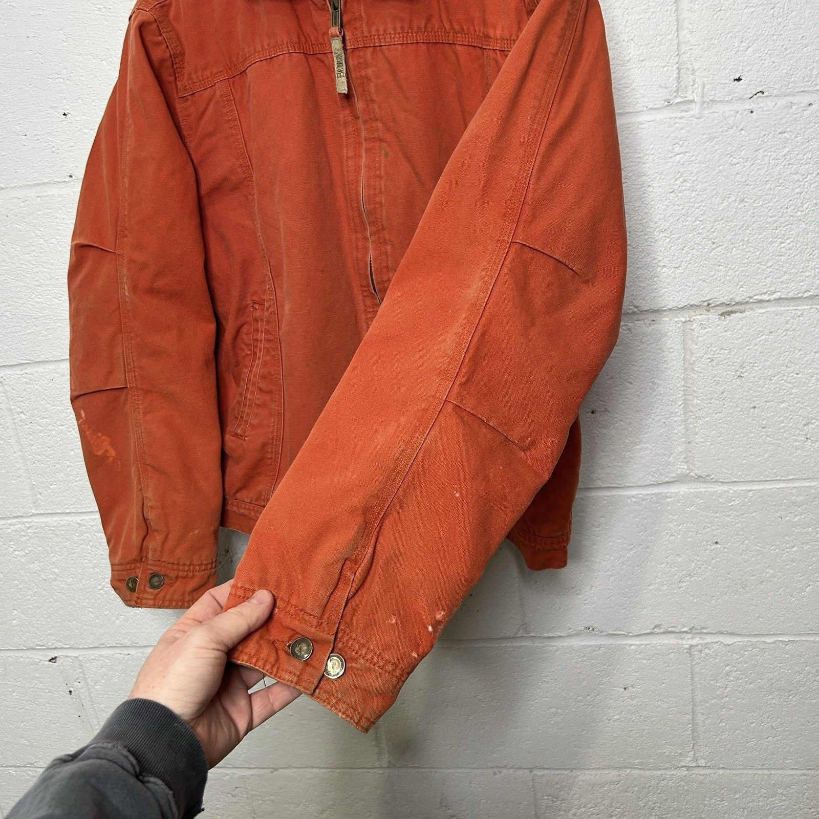 Vintage Vintage Berne Canvas Sherpa-Lined Detroit Jacket “Orange” Size L / US 10 / IT 46 - 6 Thumbnail