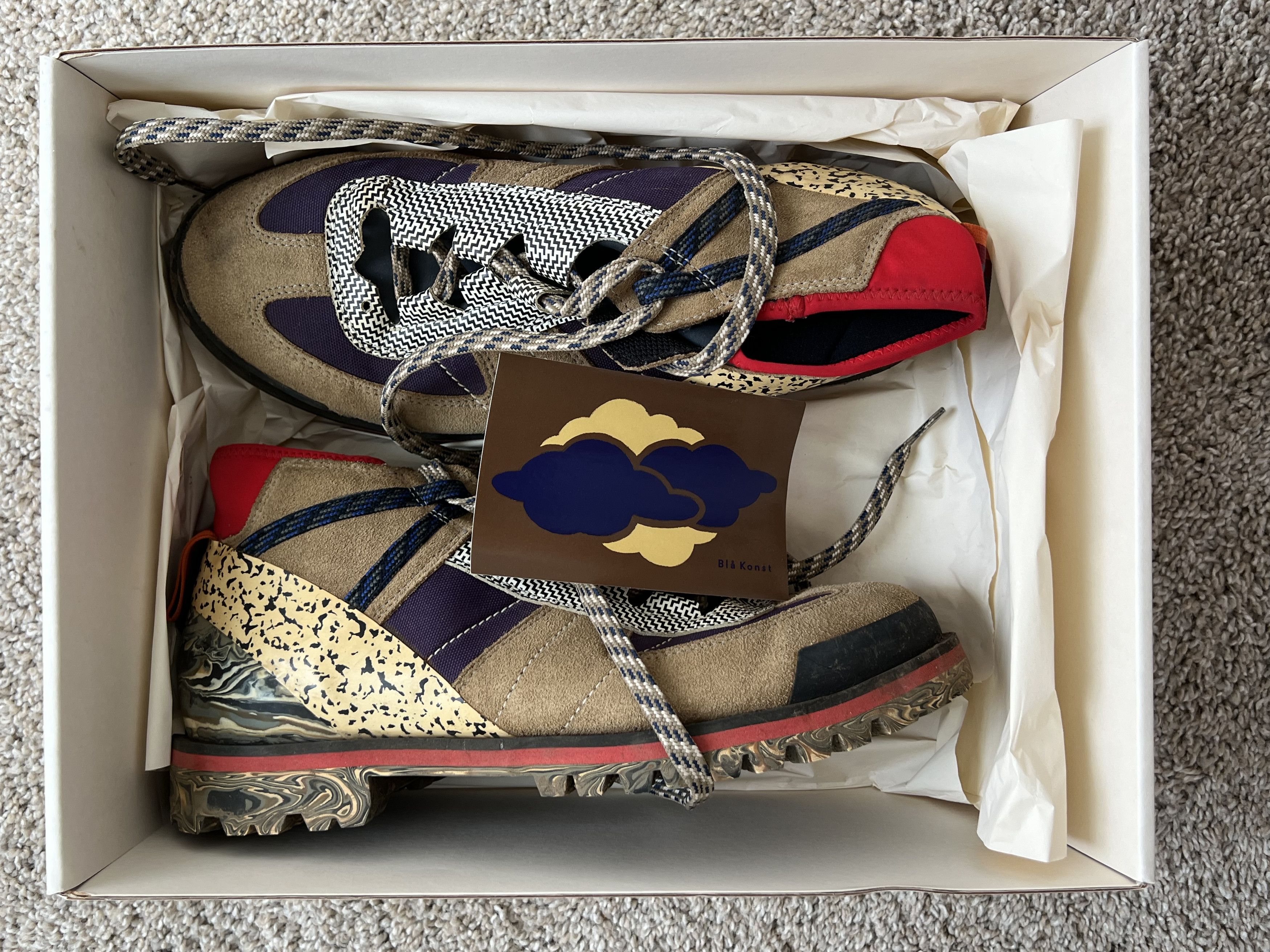Acne Studios Acne Studios Blå Konst Multi Purple Hiking Boot Size US 10.5 / EU 43-44 - 2 Thumbnail