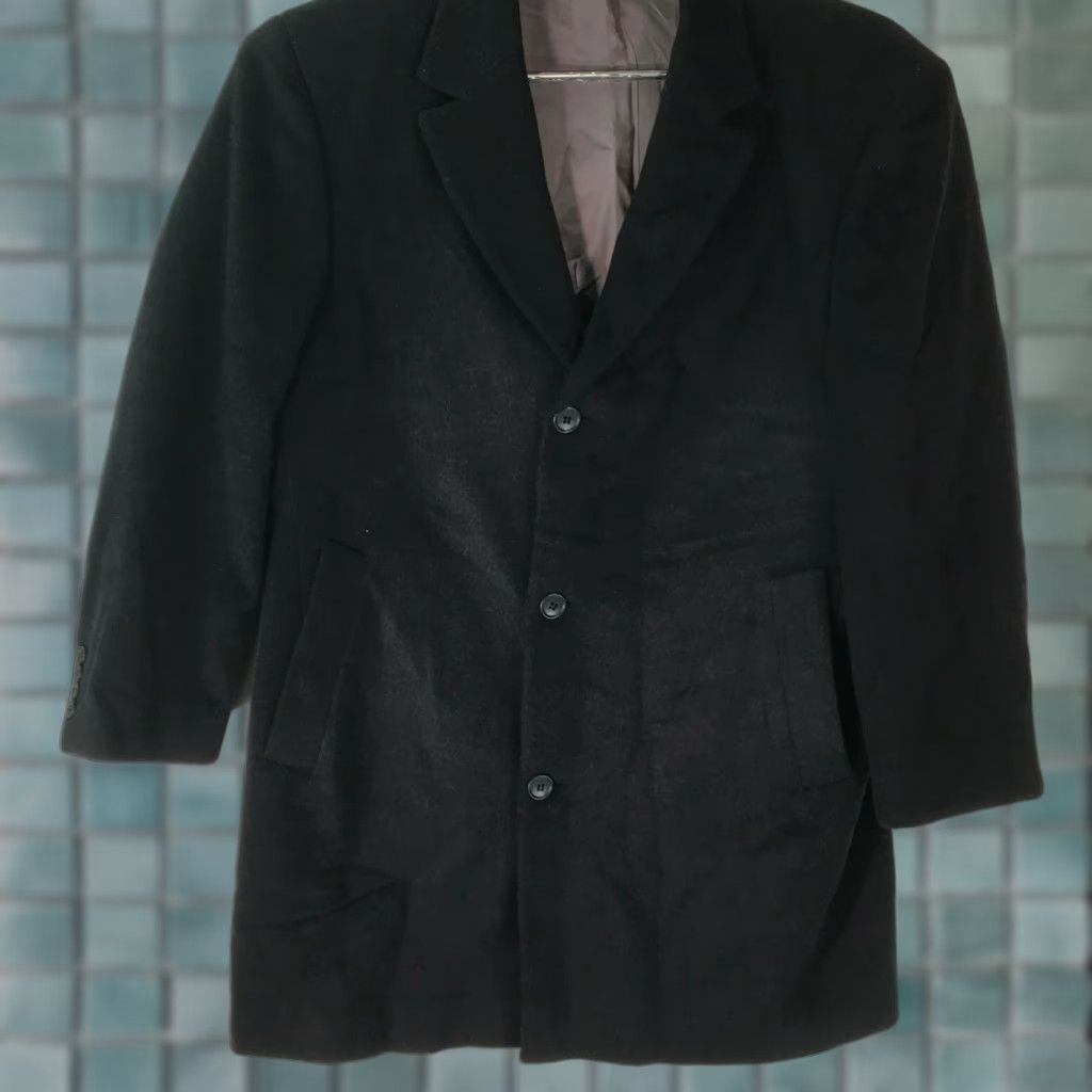 Calvin Klein Calvin Klein Jacket Men Wool Collared Black Blazer Size 42 - Casual Dark 42 Mens Wool Blazer Jacket Size US XL / EU 56 / 4 - 1 Thumbnail