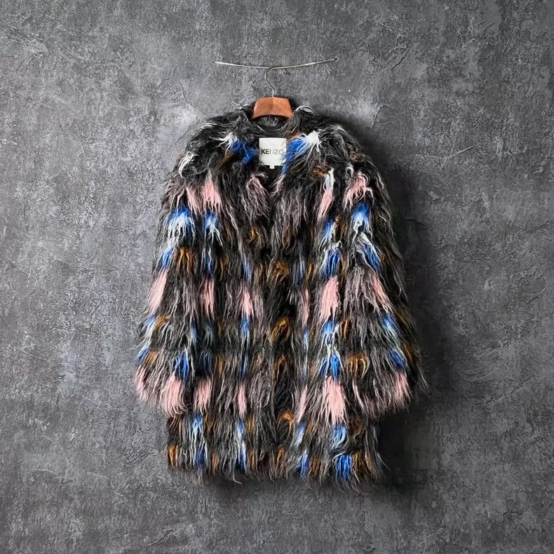 Kenzo KENZO Multicoloured woolen coat for women Size XXS / US 00 / IT 34 - 1 Thumbnail