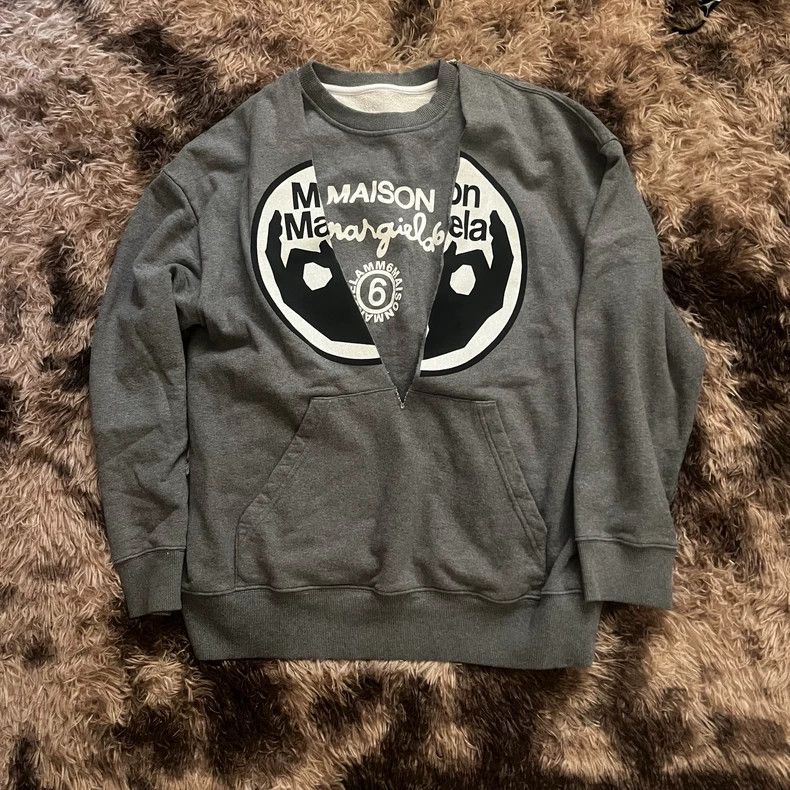 Maison Margiela Maison Margiela Logo printed pullover sweatshirt fake two-p Size US S / EU 44-46 / 1 - 1 Thumbnail