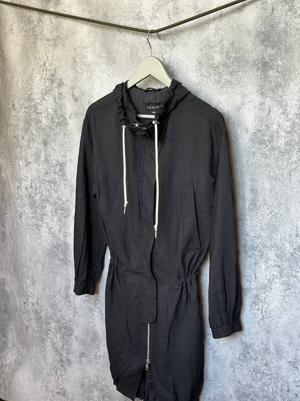 Allsaints Allsaints Calla Parka Avant-Garde Lightweight Black Jacket Size S / US 4 / IT 40 - 2 Thumbnail