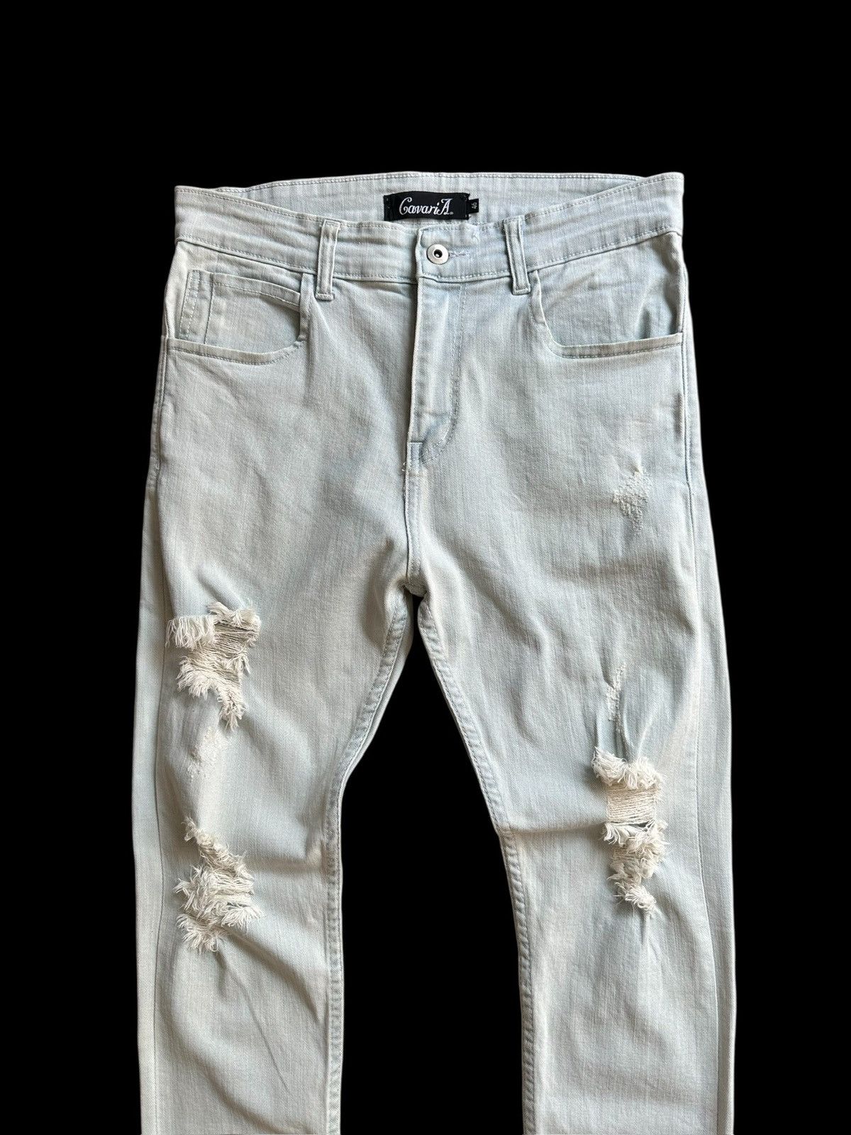 CIVARIZE 🔥Jrock / Vkei🔥 - CavariA washed blue distressed denim Size US 30 / EU 46 - 5 Thumbnail