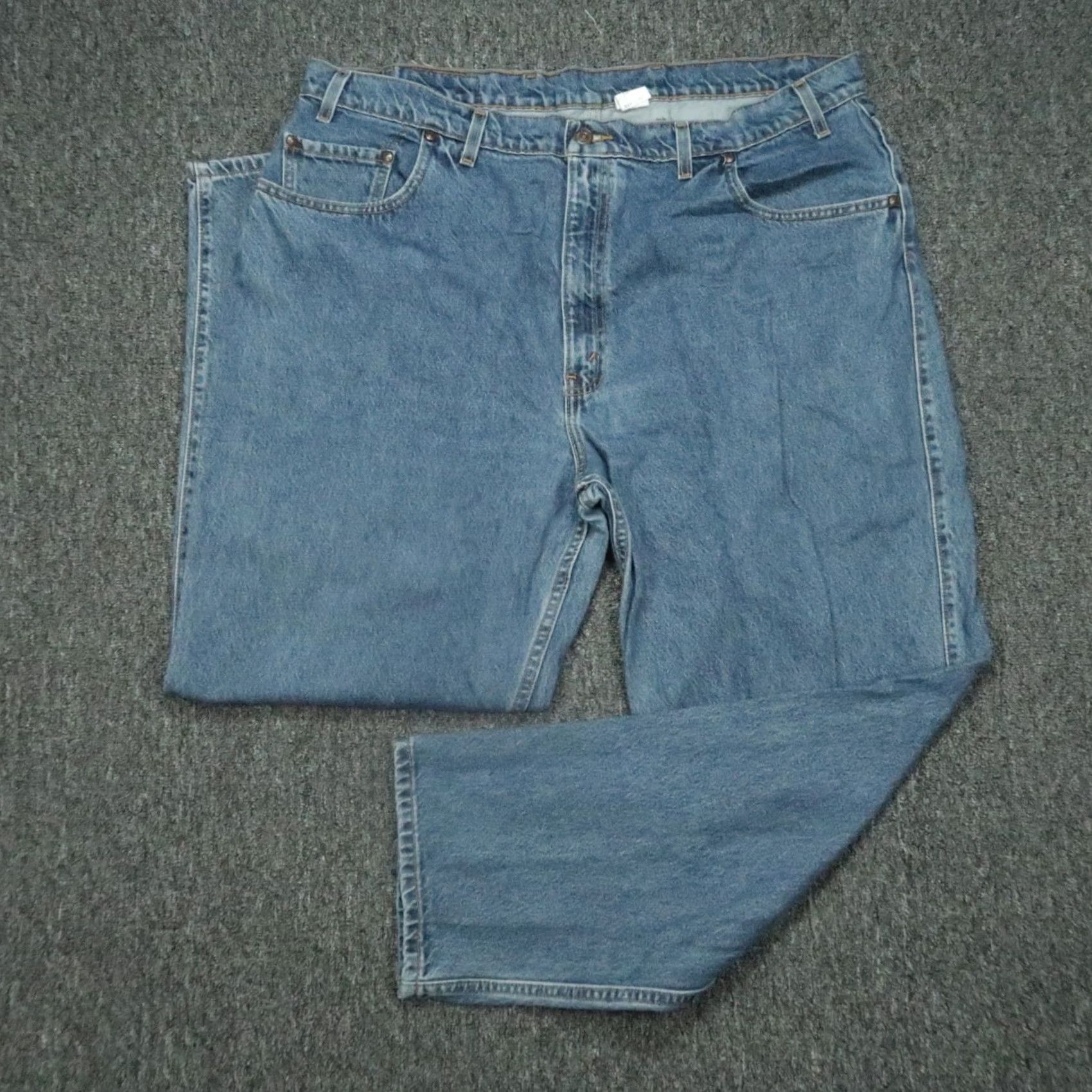 Levi's VINTAGE Levi's Jeans Men 42x30 Blue 545 Loose Orange Tab Baggy Wide Leg Relaxed 5-Pocket Denim Cotton Belt Loops Button Zip Mens Regular 42 in Blue Size US 42 / EU 58 - 2 Thumbnail