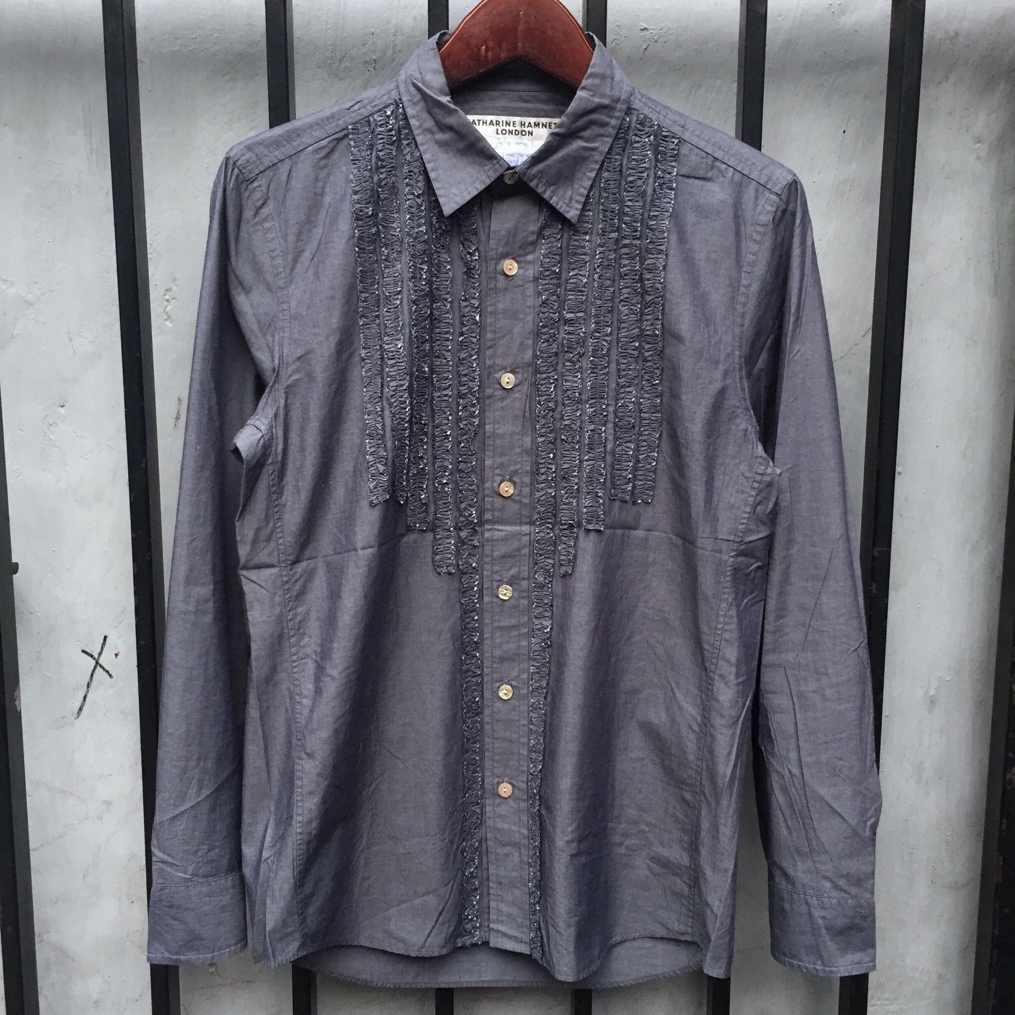 Katharine Hamnett London Vintage Katharine Hamnett London Ruffle Shirt Size US M / EU 48-50 / 2 - 2 Thumbnail