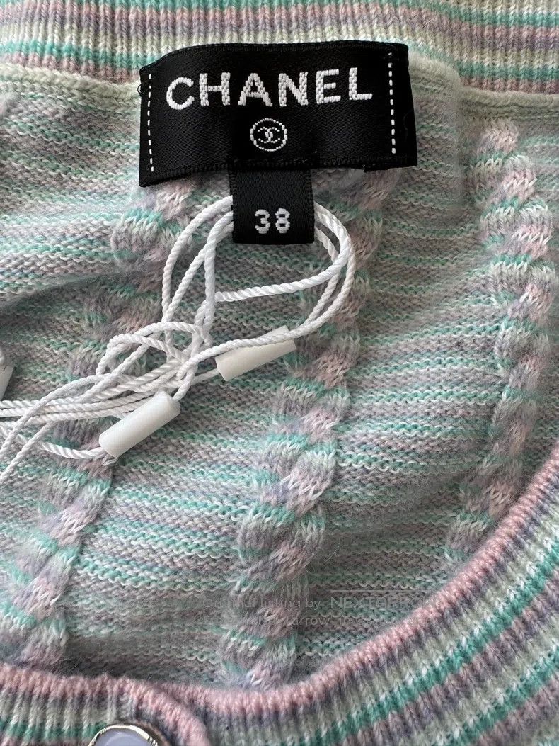 Chanel Chanel Blue woollen sleeve knitted cardigan coat Size XS / US 0-2 / IT 36-38 - 3 Thumbnail