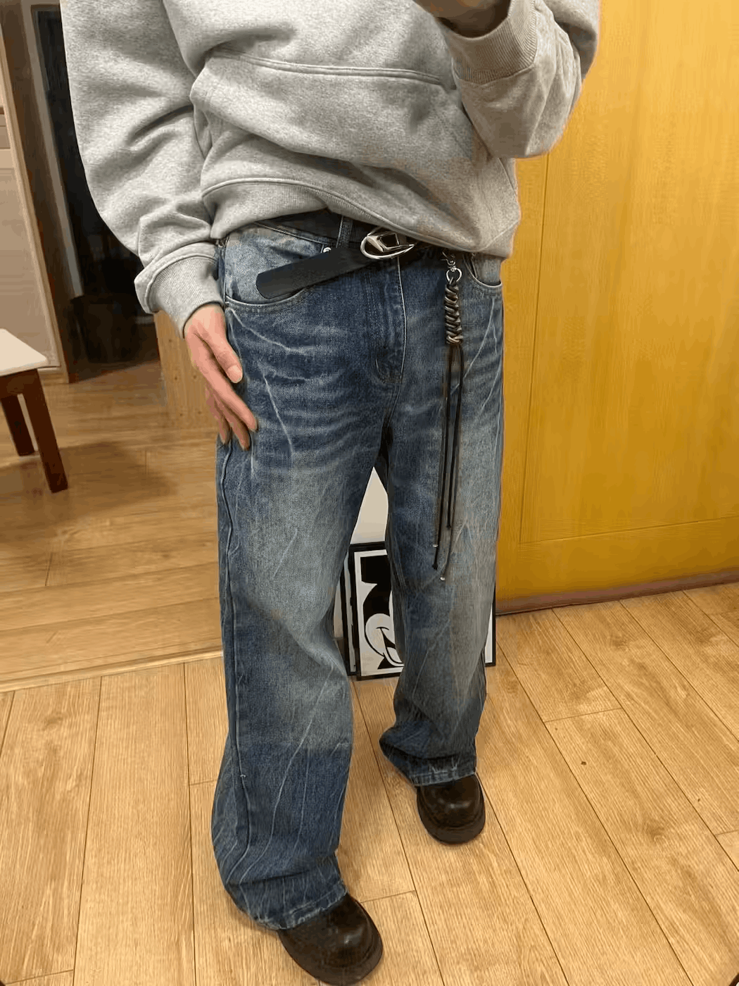 Jean Faded blue y2k washed gradient baggy jeans Size US 33 - 3 Thumbnail