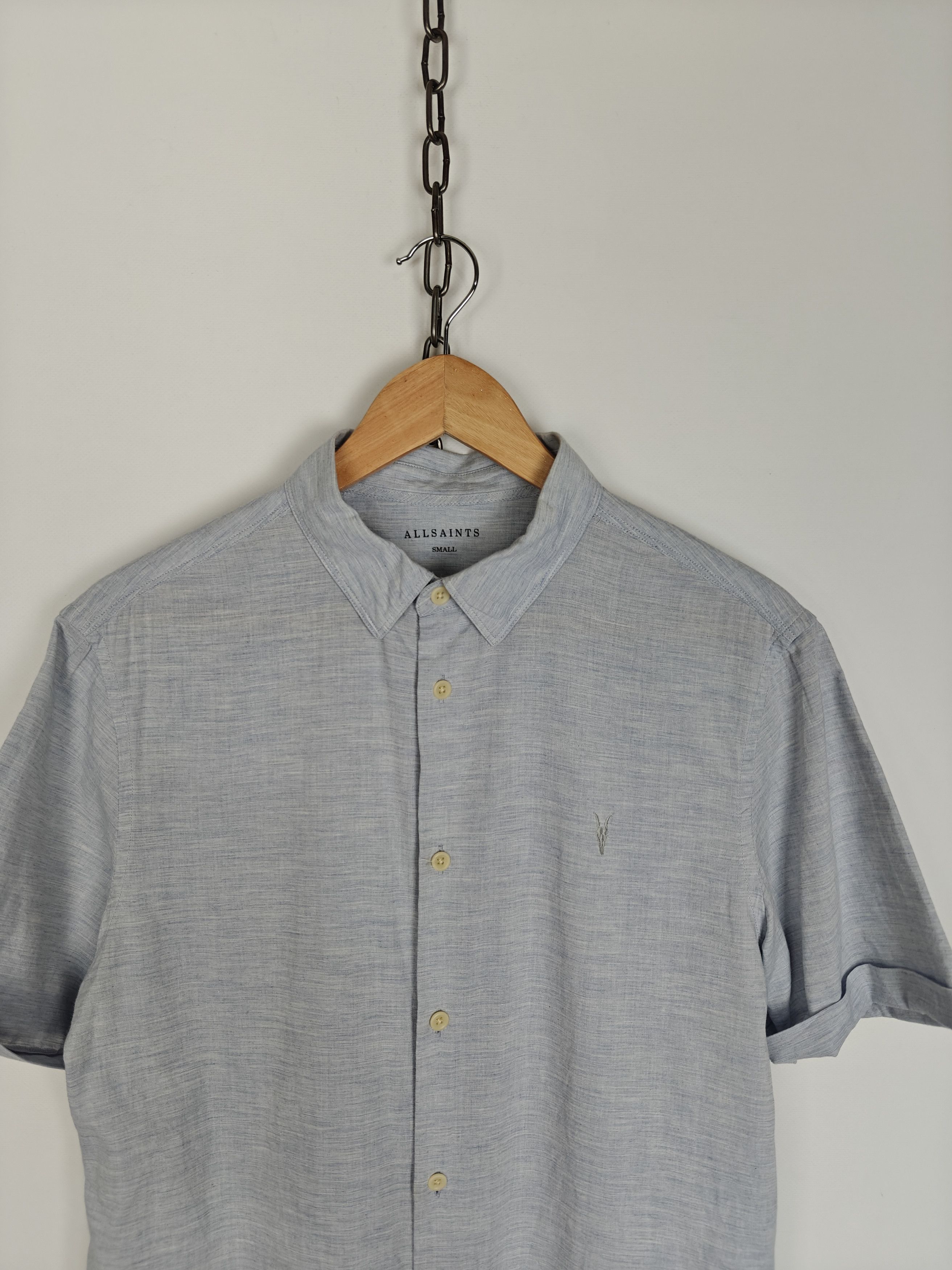Allsaints Allsaints Avila SS Shirt Small Logo Light Blue size S Size US S / EU 44-46 / 1 - 2 Thumbnail