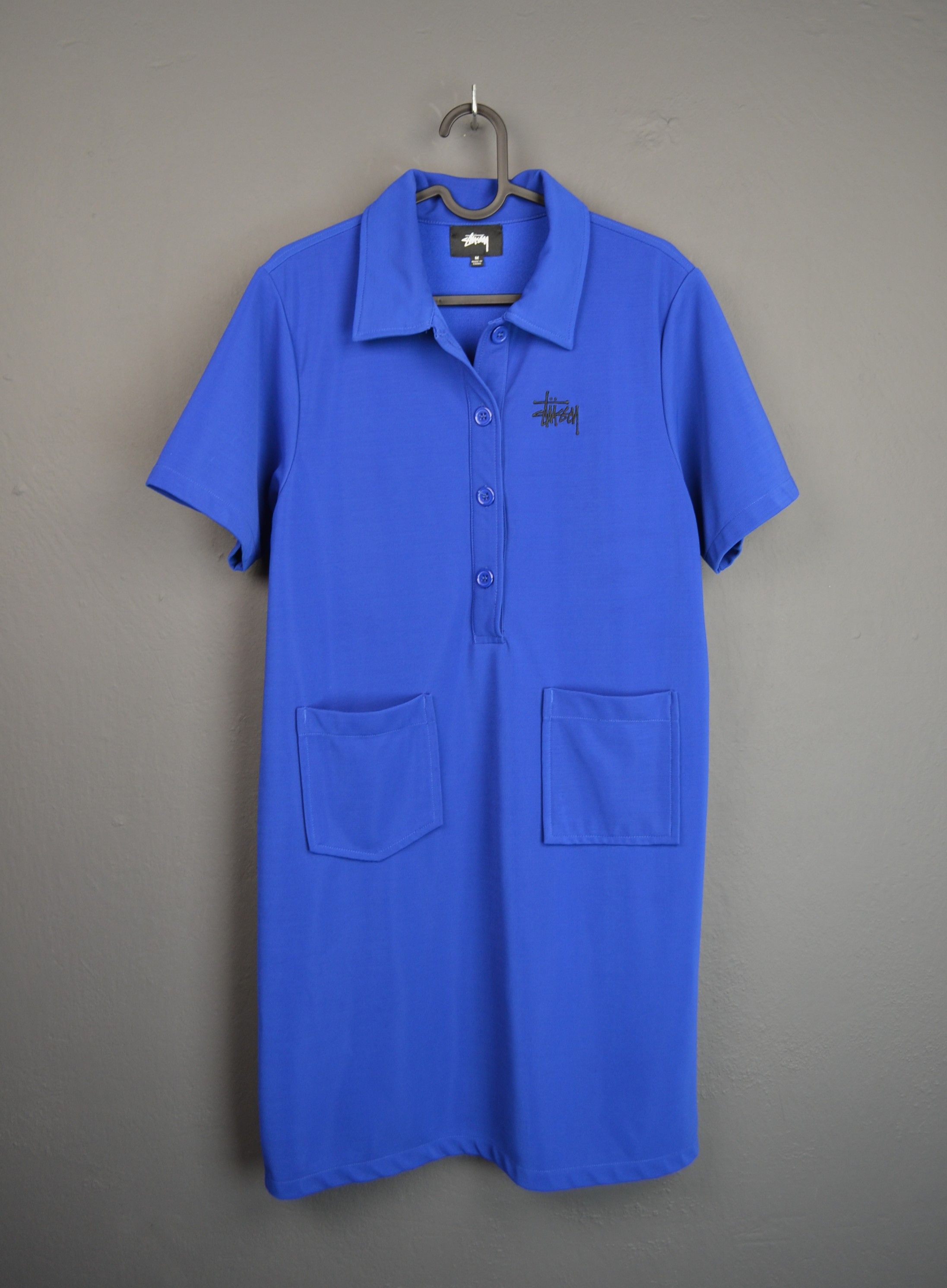 Stussy Blue Skater Dress M Poly