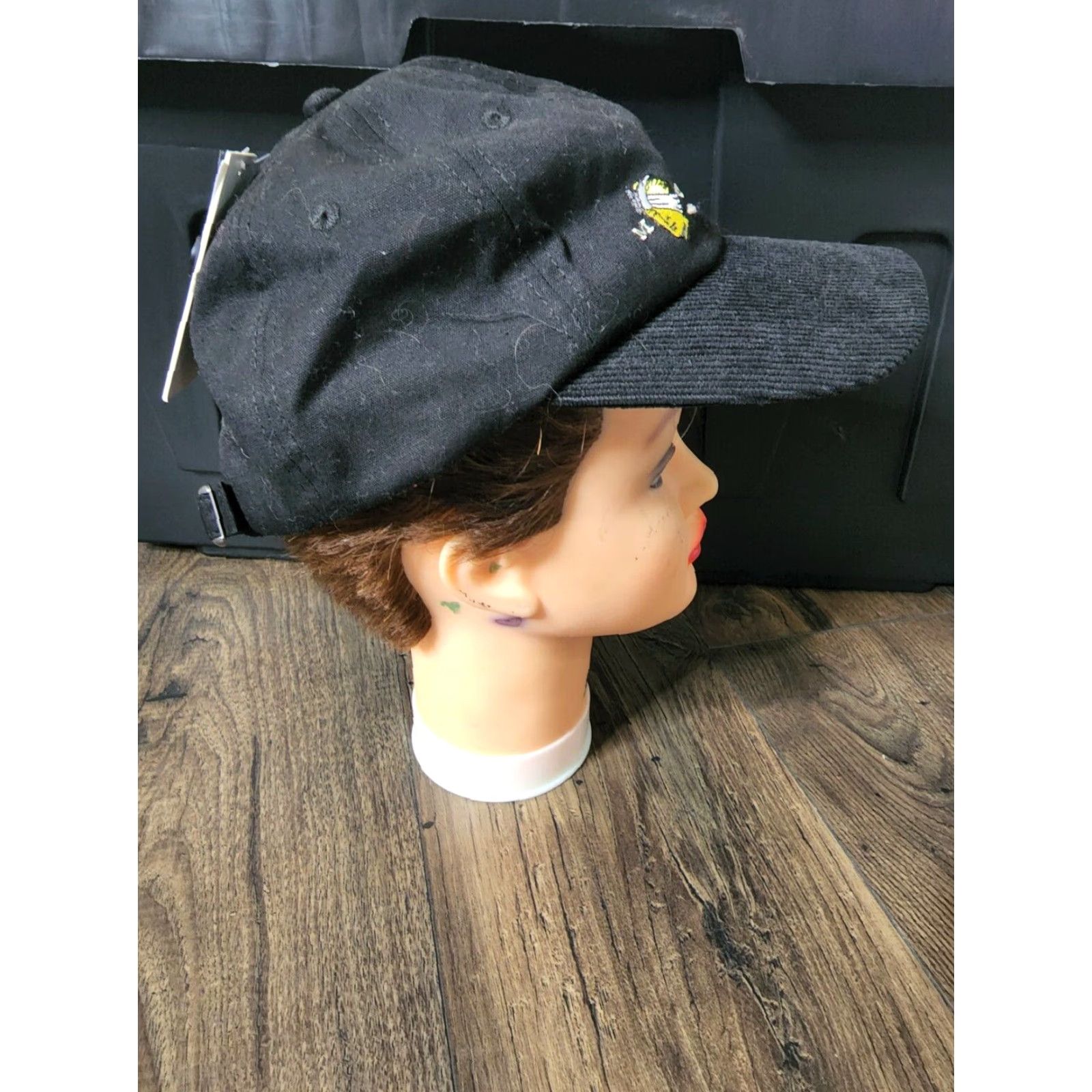 Vintage Monet Skateboards Corduroy Trucker Hat Adjustable Black Casual Skate Mens Size ONE SIZE - 2 Thumbnail