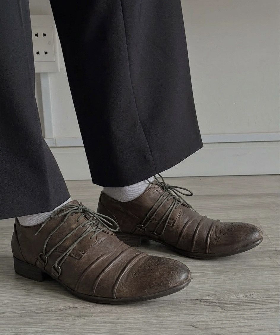 Avant Garde* Hawkins Japan Leather Slouch Guidi Derby Shoes