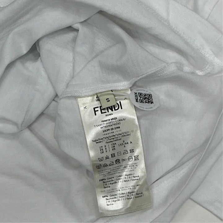 Fendi Fendi Letter Print Crew Neck T-Shirt for Women -2507 Size S / US 4 / IT 40 - 4 Thumbnail