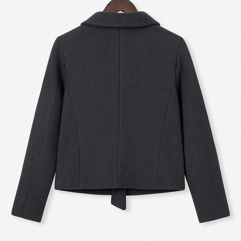 Beams Japan Vintage Beams Boy Pea Coat Wool Blend Dark Charcoal Grey Size S / US 4 / IT 40 - 2 Thumbnail