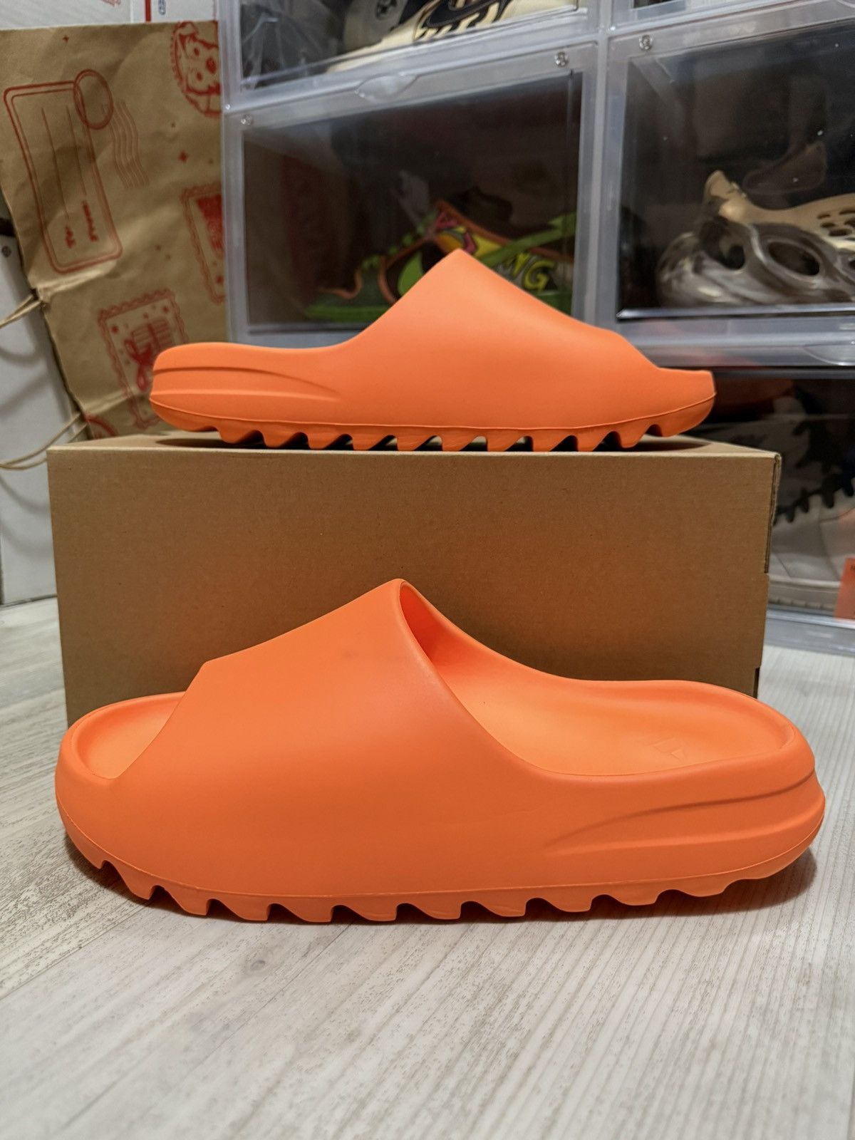 adidas gazelle silver green womens Adidas Yeezy Slide Enflame Orange main image 1