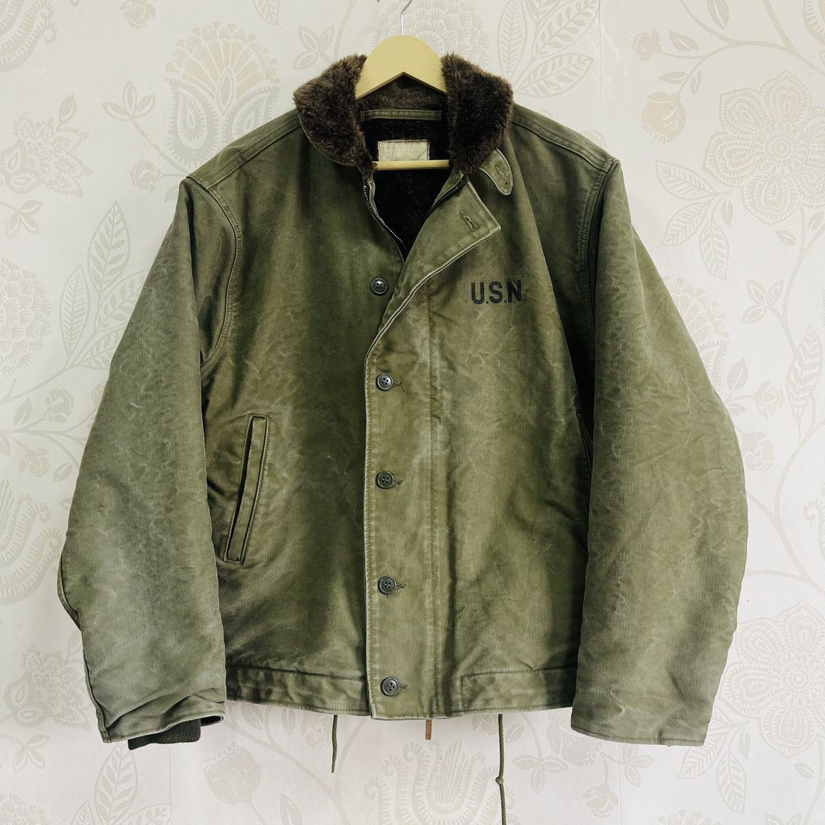 Buzz Rickson's × Toyo Enterprises Navy Department True Vintage 70s USN N-1 Military Jacket Size US L / EU 52-54 / 3 - 1 Thumbnail