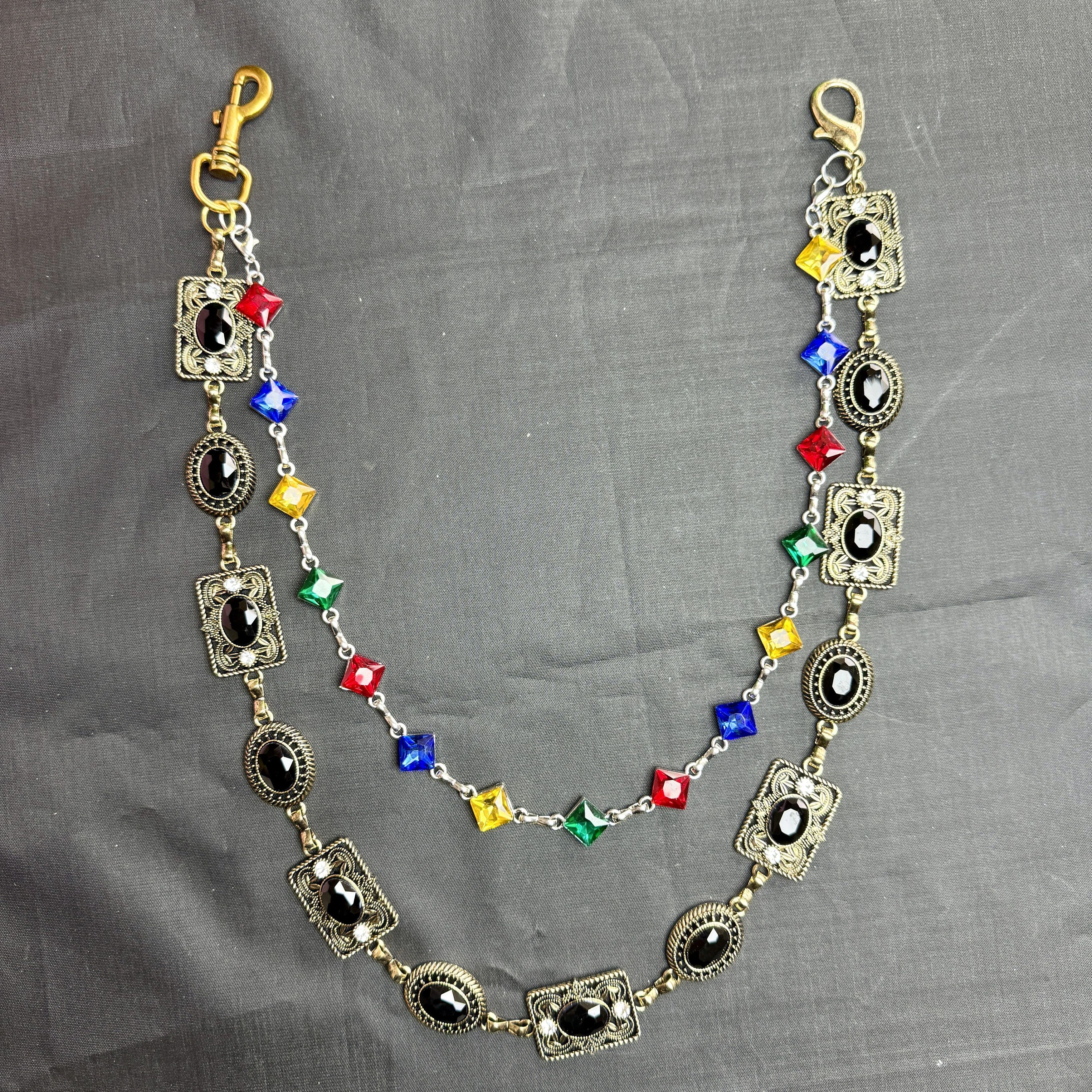 Jewelry 2 Layer Waist Punk Wallet Chain Pant Waist Size ONE SIZE - 1 Thumbnail