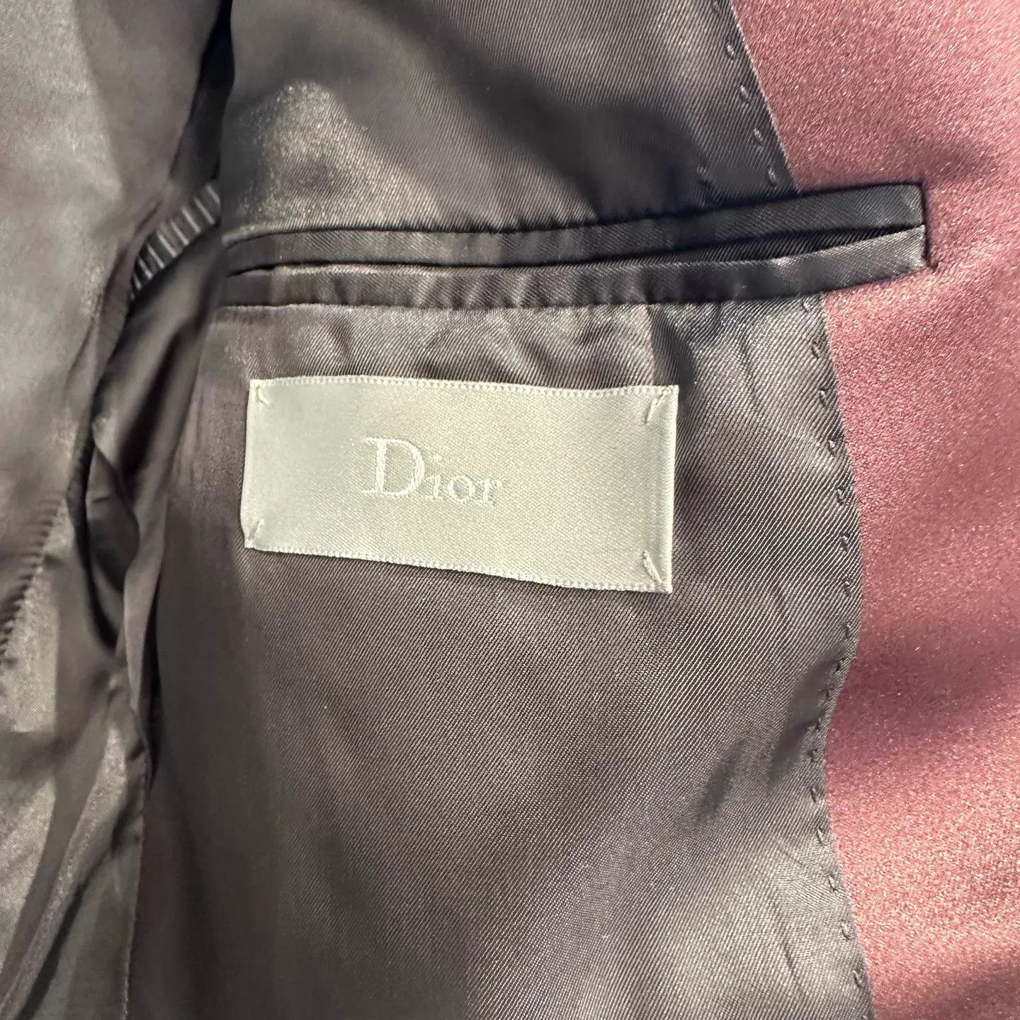 Dior Dior Poster Runway Wine Red Wool Blazer Size 44R - 4 Thumbnail