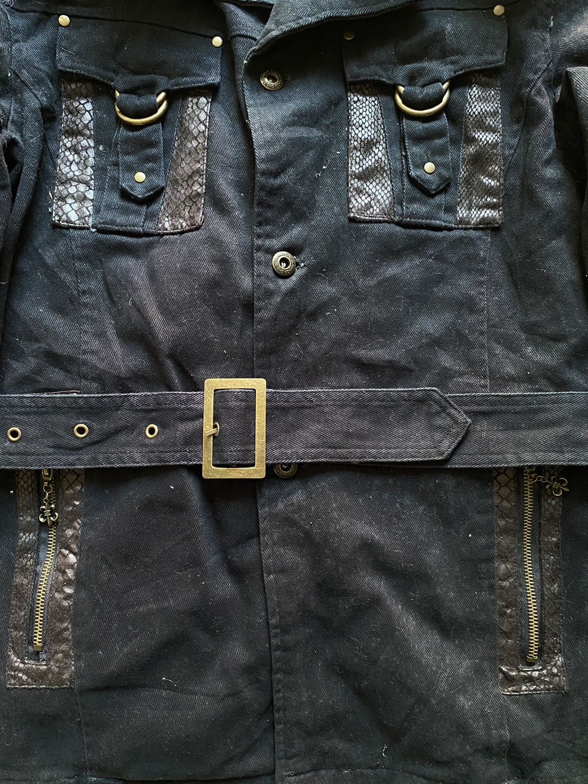 Isamu Katayama Backlash Bernings sho faux fur snake skin jacket Size US M / EU 48-50 / 2 - 6 Thumbnail