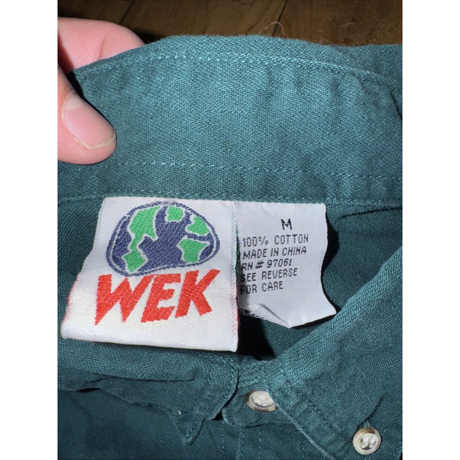 Carhartt × Vintage WEK Work Shirt Green Medium 23x29 Size US M / EU 48-50 / 2 - 3 Thumbnail