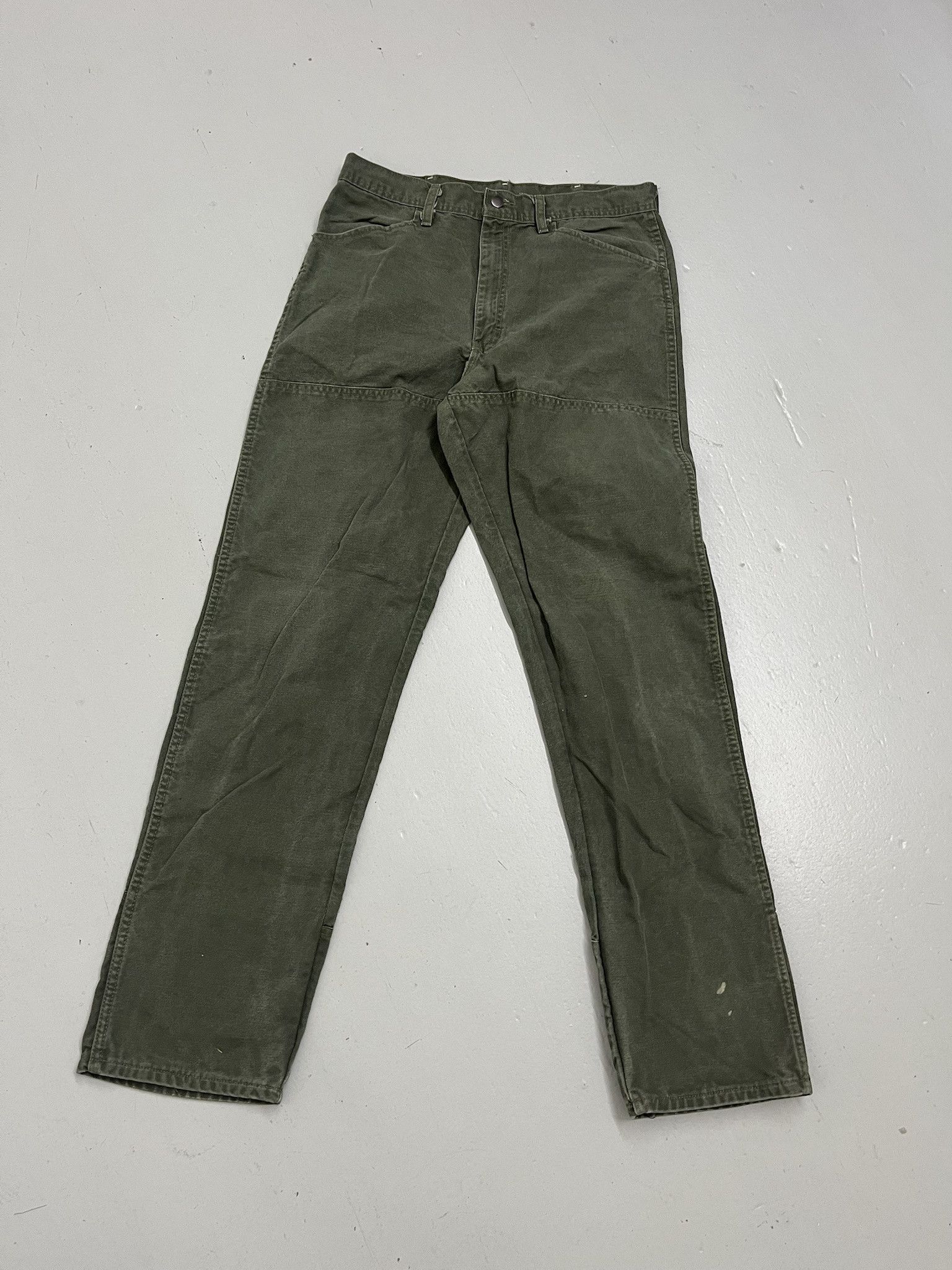 Carhartt × Dickies Vintage 90s Double Front Canvas Work Pants Size 35x34 Size US 35 - 1 Thumbnail