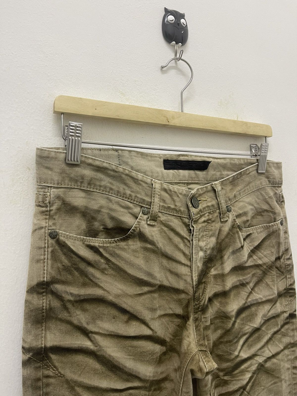GOSTAR DE FUGA Rare Vintage FUGA Claw Mark Brown Coated Flare Denim Jeans Size US 31 - 3 Thumbnail