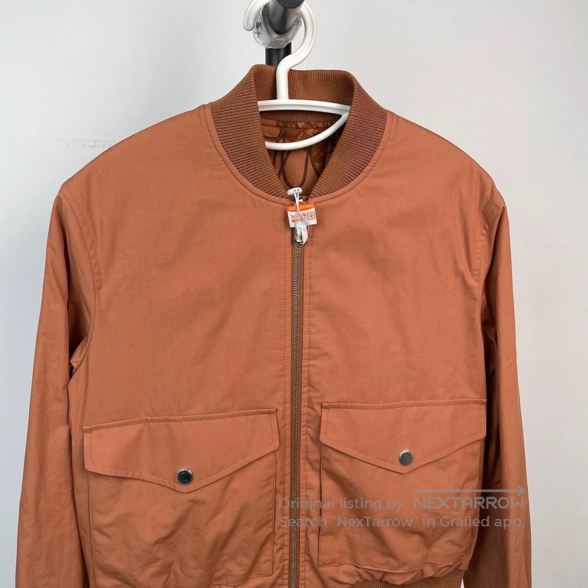 Hermes Hermes Brown Patterned Print Full Print Two-Sided Jacket| Size XXS / US 00 / IT 34 - 6 Thumbnail