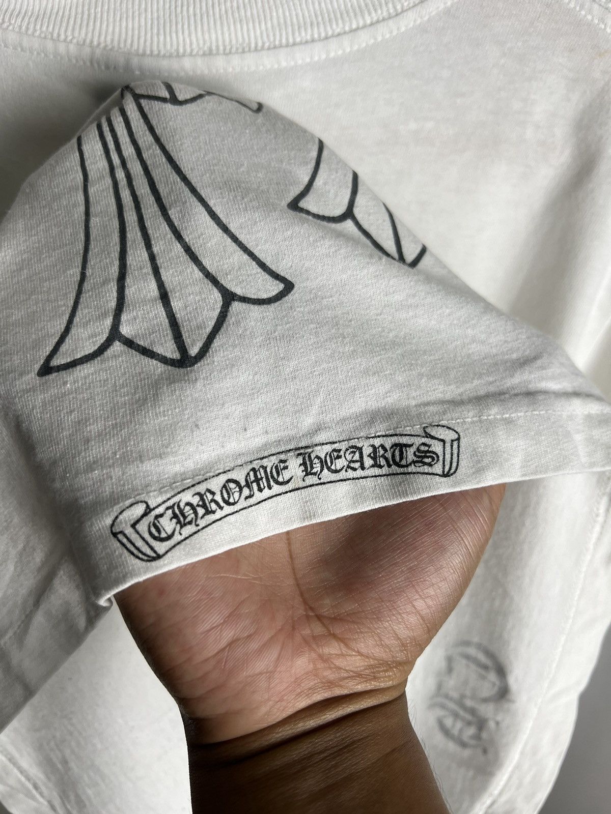 Vintage Chrome Hearts Cemetary Cross Dagger Pocket Tee