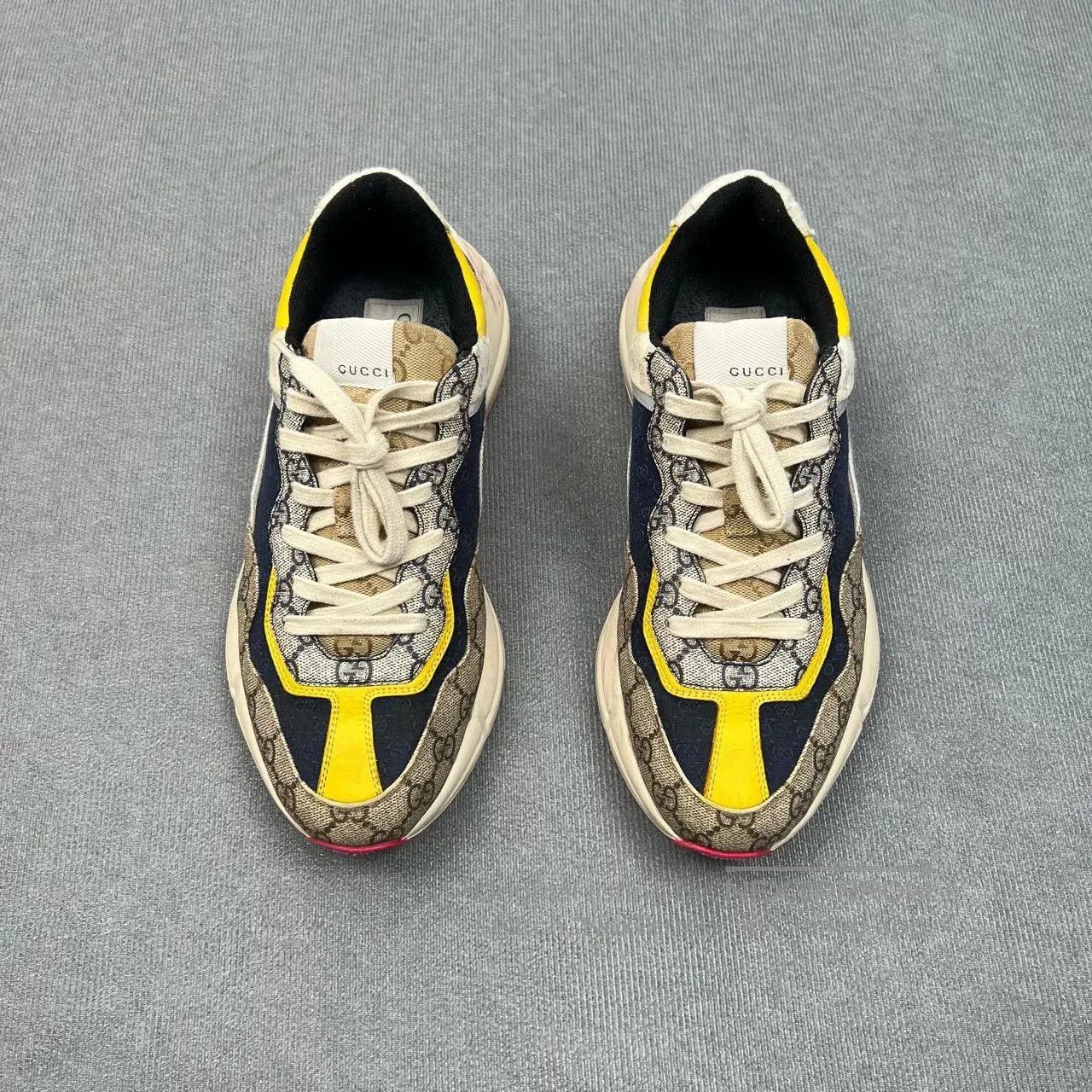 Gucci Gucci Rhyton GG Monogram Chunky Sneakers. Size US 10 / EU 43 - 2 Thumbnail