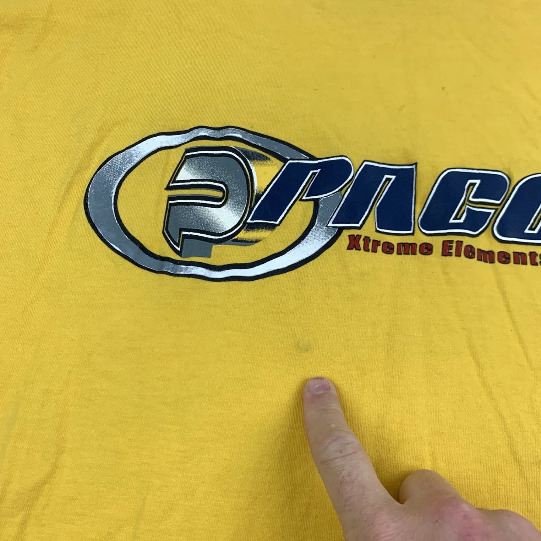 Vintage VINTAGE Paco Sport Jeans T-Shirt Men XL Yellow Grunge 90s Y2K Skater Streetwear Size US XL / EU 56 / 4 - 4 Thumbnail