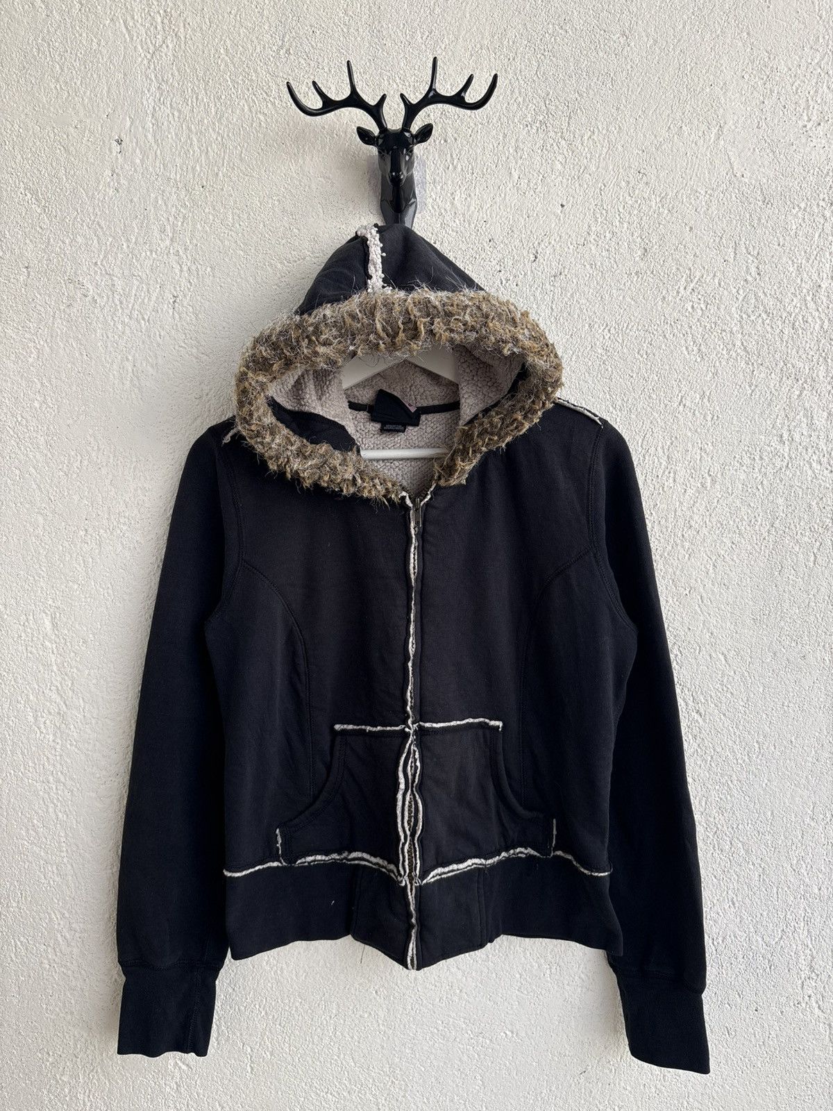 Maison Margiela 2000s LA kitty Fur zip hoodie hysteric glamour y2k style Size S / US 4 / IT 40 - 1 Thumbnail