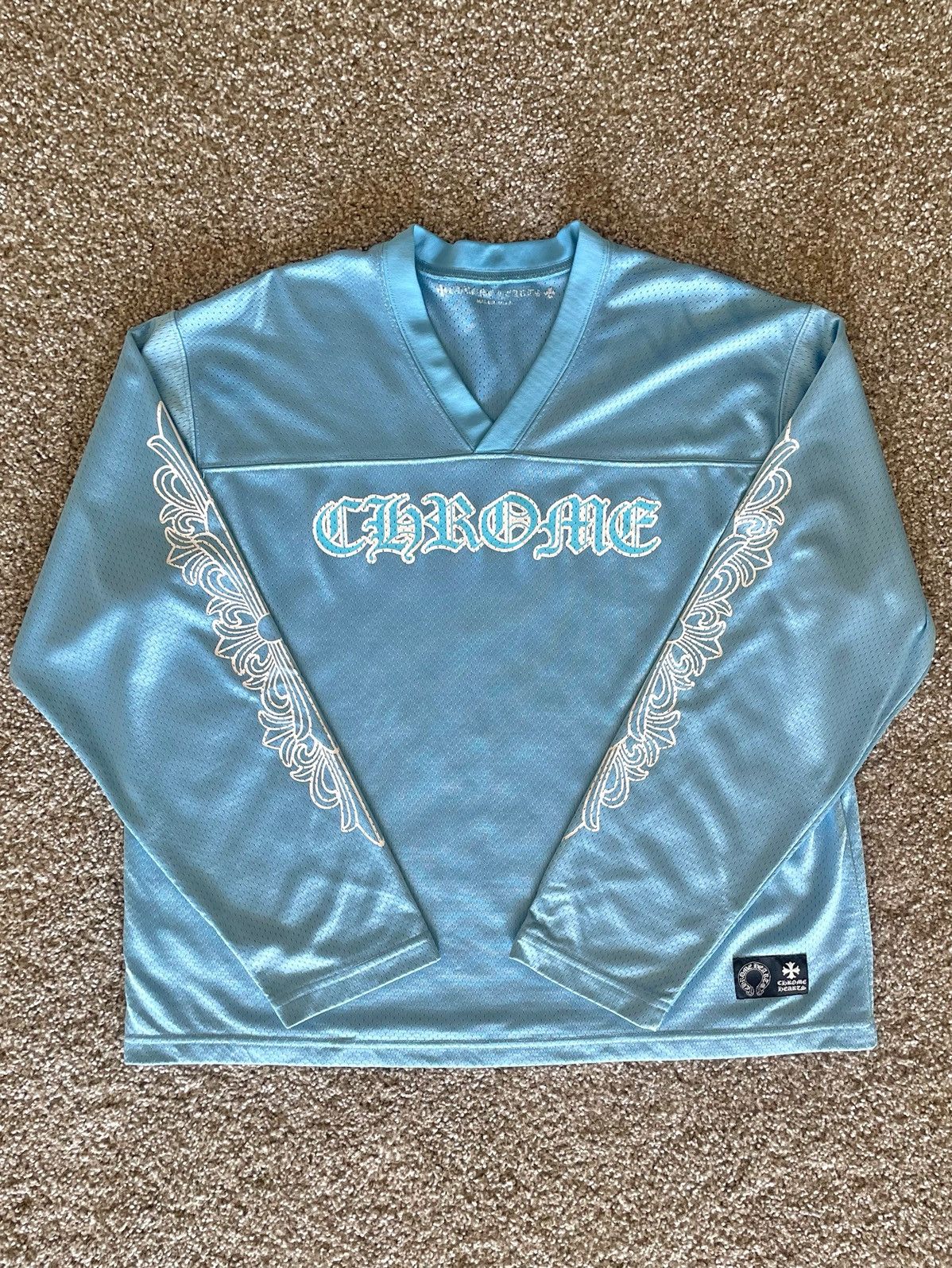 Chrome Hearts Chrome Hearts Blue Mesh L/S Jersey Size US L / EU 52-54 / 3 - 1 Thumbnail