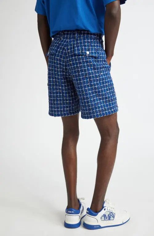 Amiri o1s1wg110625 Stripe Bouclé Tweed Shorts in Blue/White Size US 36 / EU 52 - 4 Thumbnail