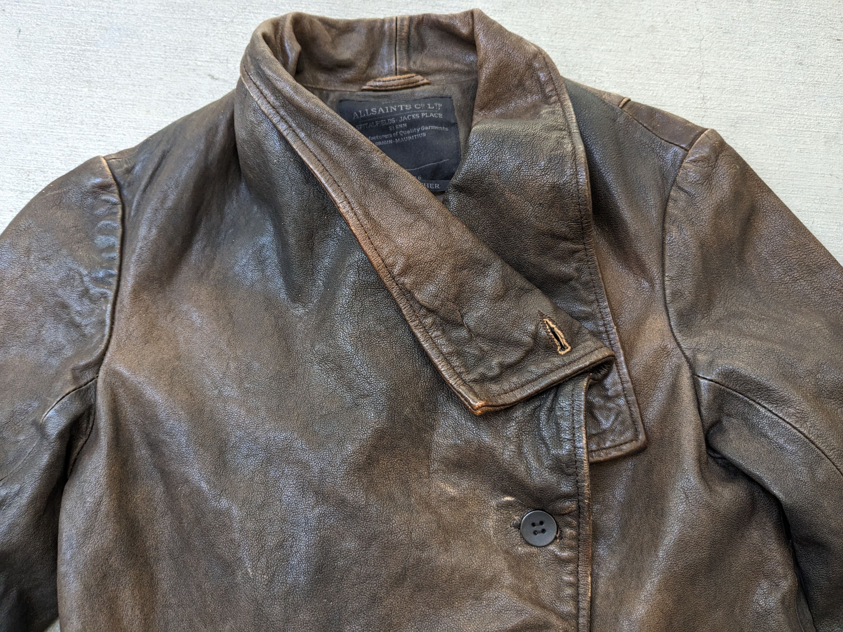 Allsaints Allsaints Leather Jacket Brown Women 6 Asymmetrical Size M / US 6-8 / IT 42-44 - 5 Thumbnail