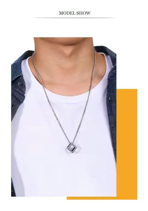 Jewelry Hollow Cube Pendant Necklace Size ONE SIZE - 2 Thumbnail