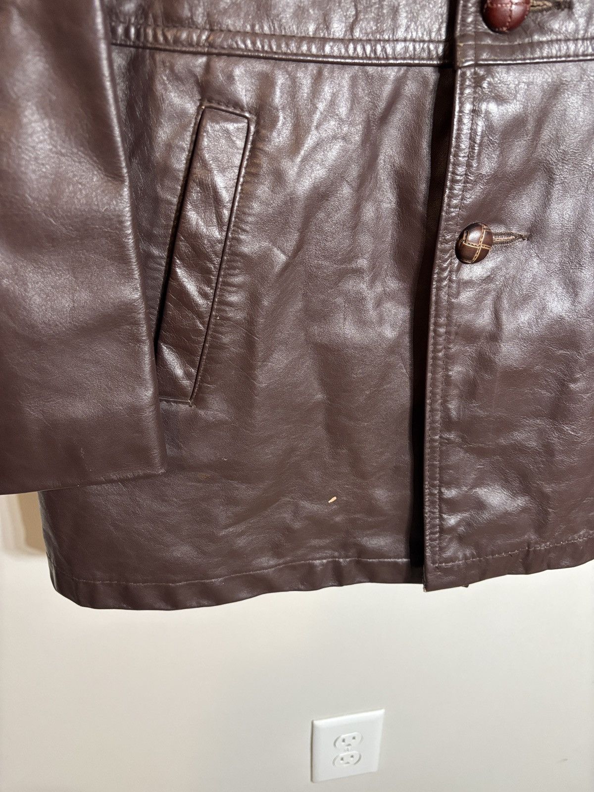 Vintage Vintage Gino Leathers Leather 4 Button Mob Disco Jacket 40L Size US M / EU 48-50 / 2 - 3 Thumbnail