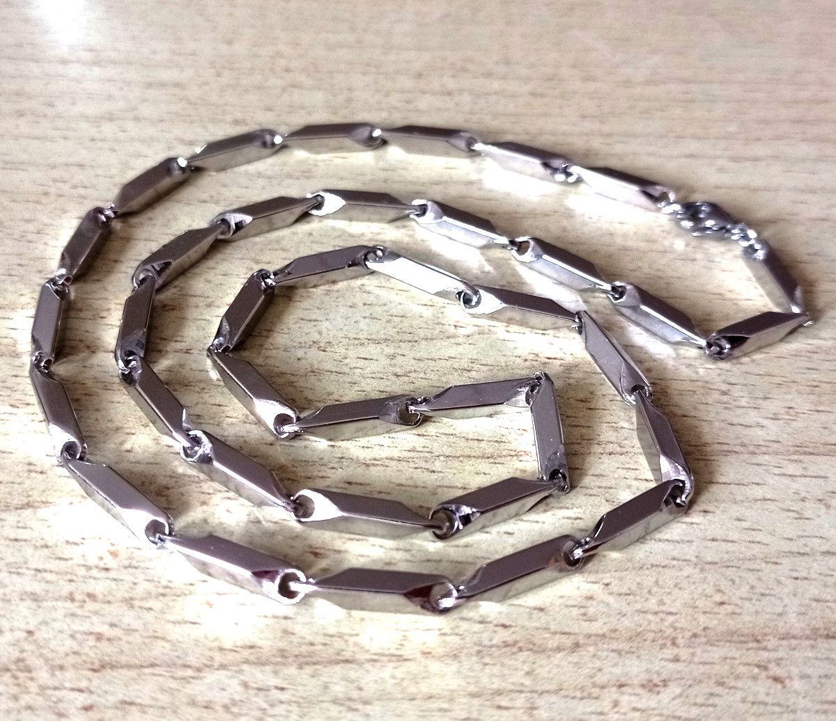 Designer × Vintage Hippie Goth Ridge Square Bar Silver Necklace Rave Unique Size ONE SIZE - 5 Thumbnail
