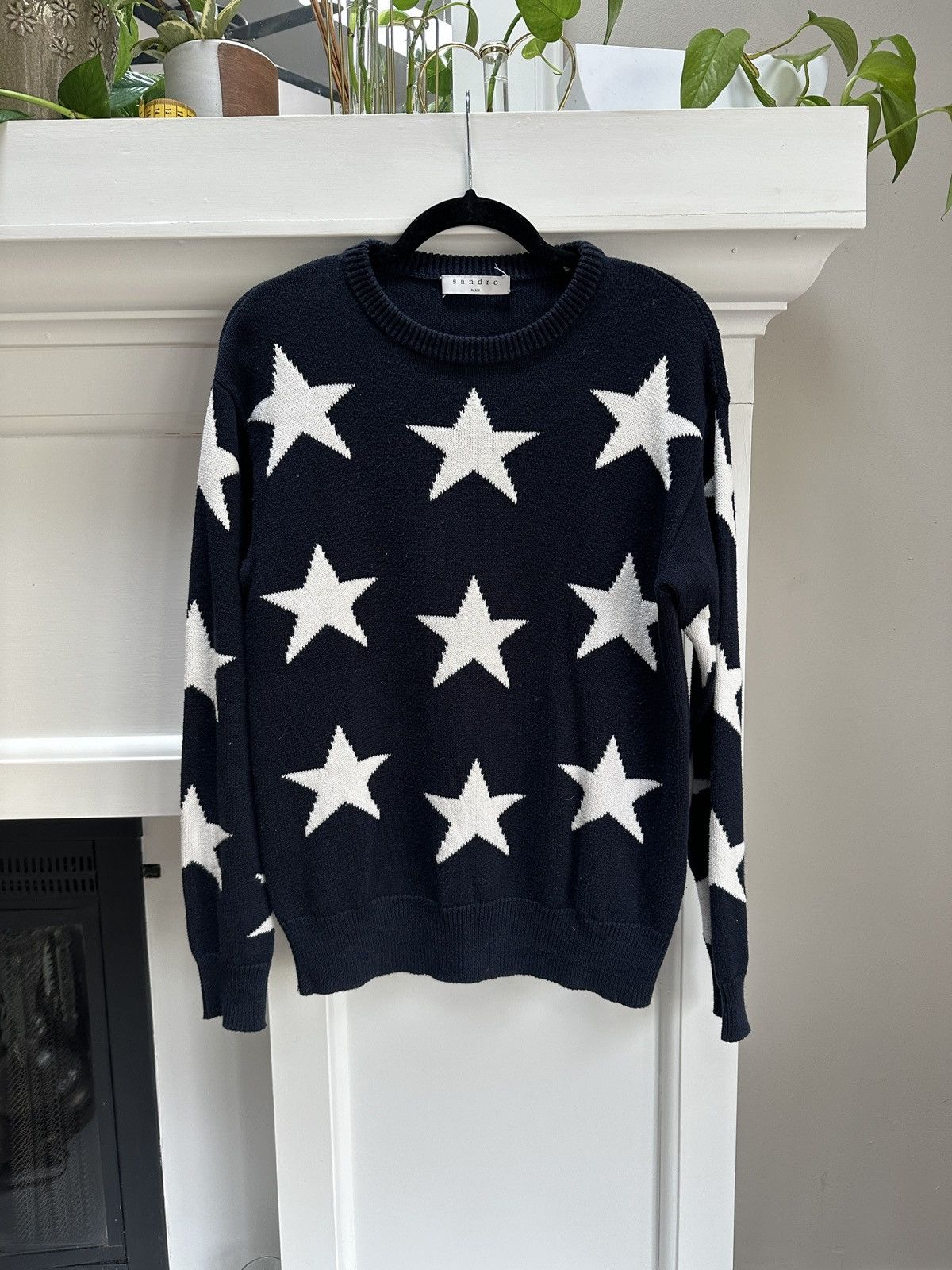 Sandro Knitted Acrylic Star Sweater Size US S / EU 44-46 / 1 - 1 Thumbnail