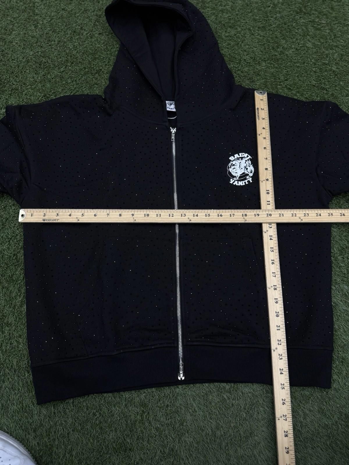 Saint Vanity Size Small - Saint Vanity Hoodie Black Rhinestone Zip Up Size US S / EU 44-46 / 1 - 10 Thumbnail