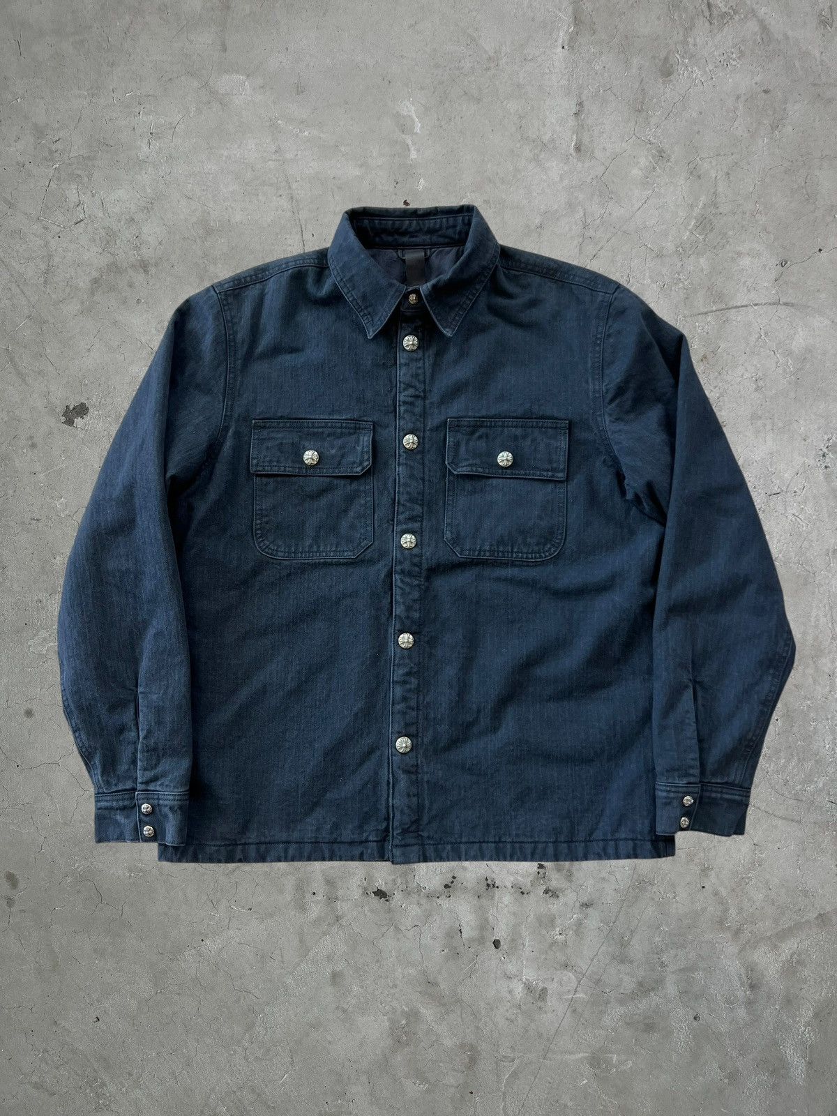 Chrome Hearts Chrome Hearts Quilt Lined WorkDog Denim Jacket Size US L / EU 52-54 / 3 - 1 Thumbnail
