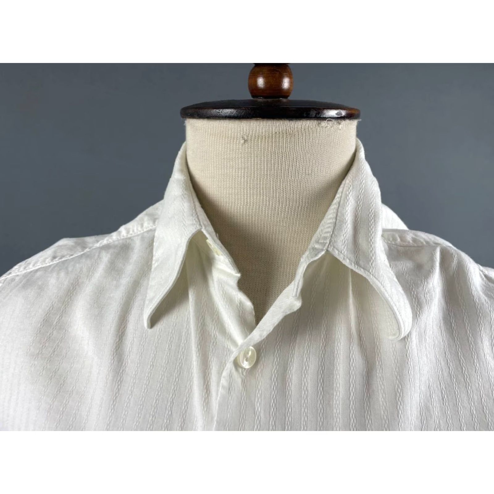 Vintage Versace Collection Mens Button-Up Shirt 42 White Cotton Long Sleeve Button-Down Collared Casual Business Formal Size US XL / EU 56 / 4 - 6 Thumbnail